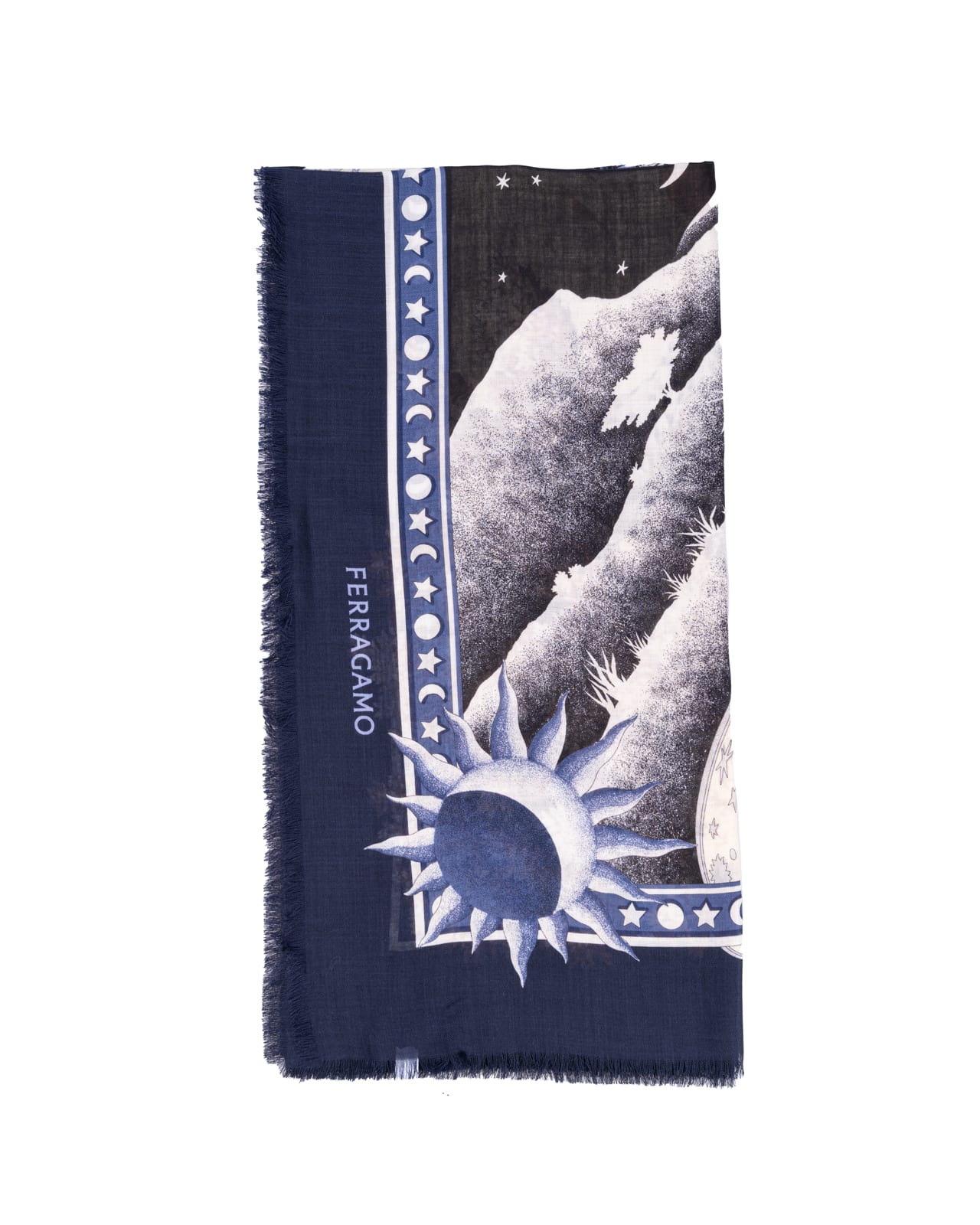 Shop Ferragamo Salvatore  Scarfs Blue