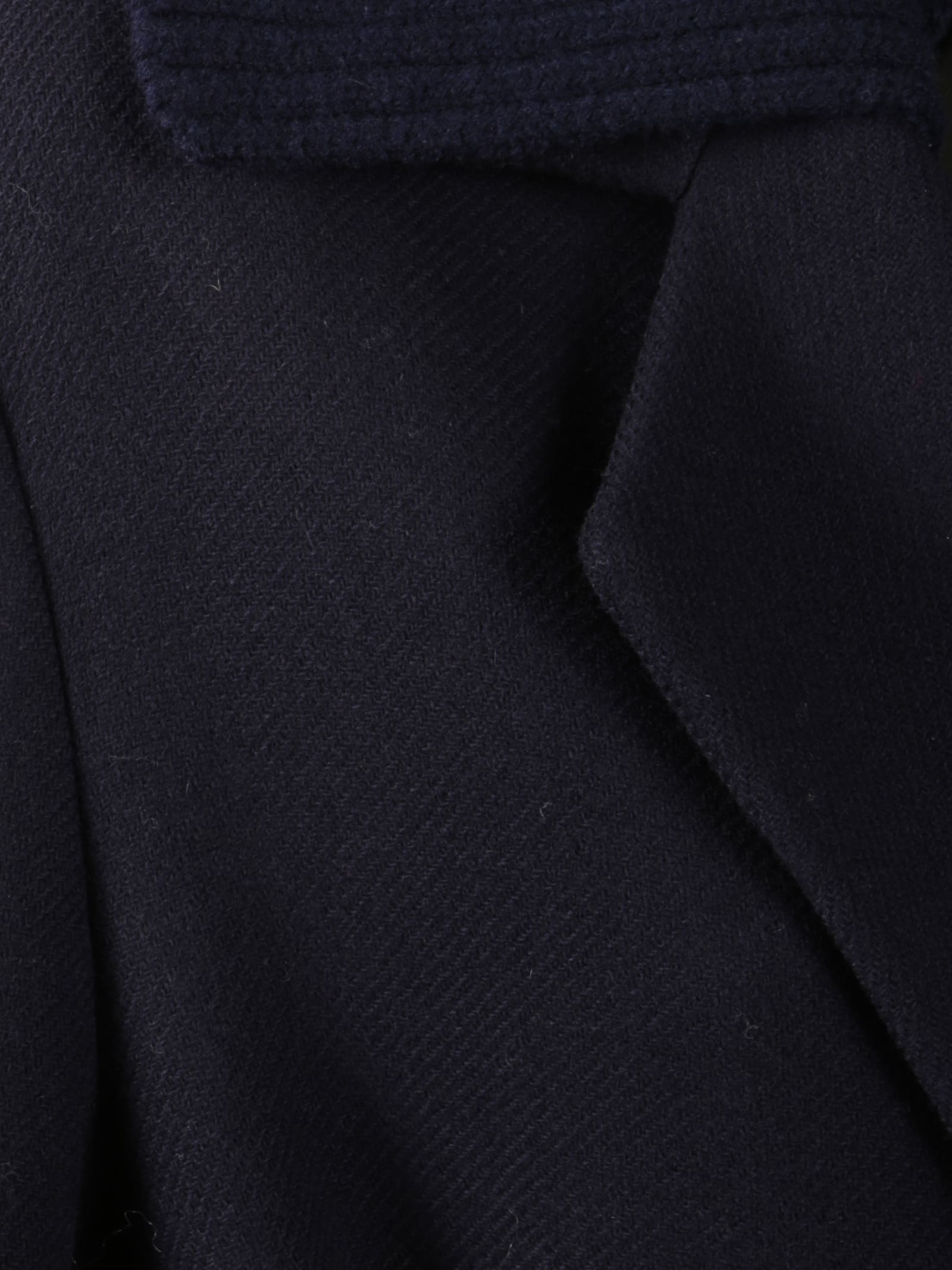 Jucca Coat With Knitted Collar In Multi