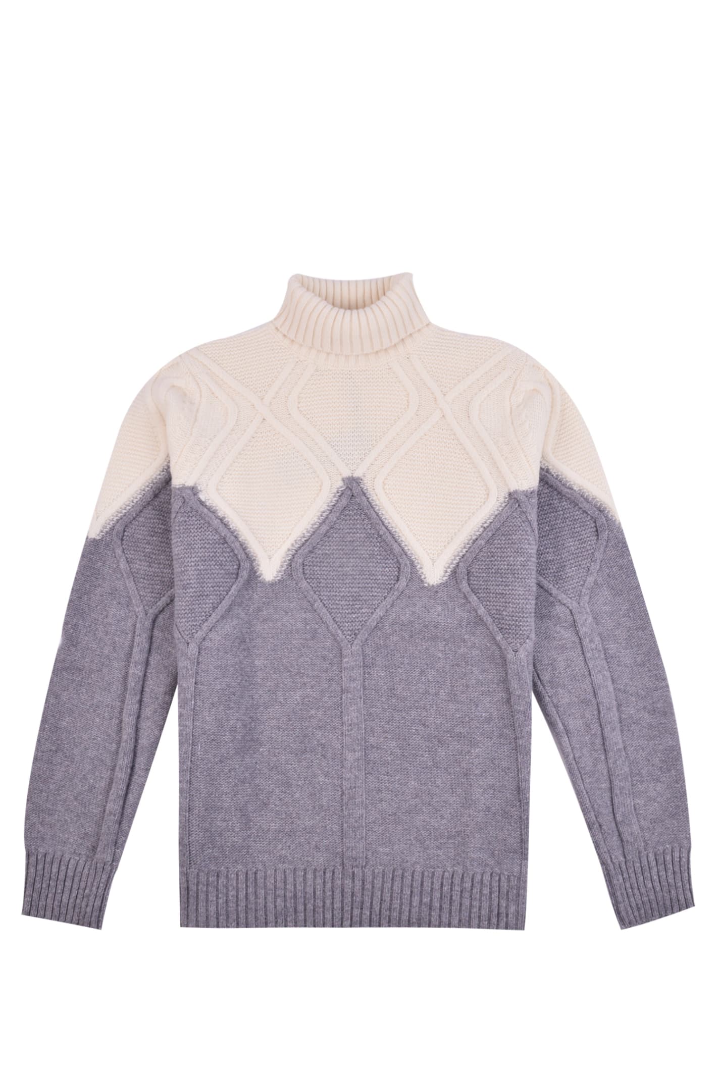 Daniele Alessandrini Two-tone Wool Sweater