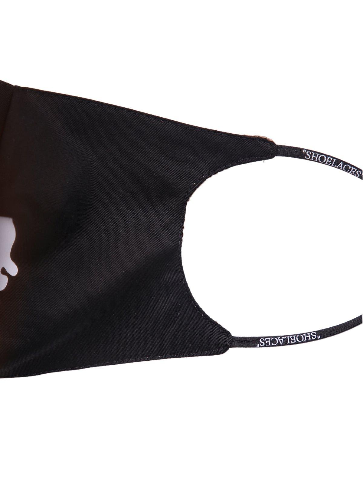 Shop Off-white Logo Printed Face Mask In Black
