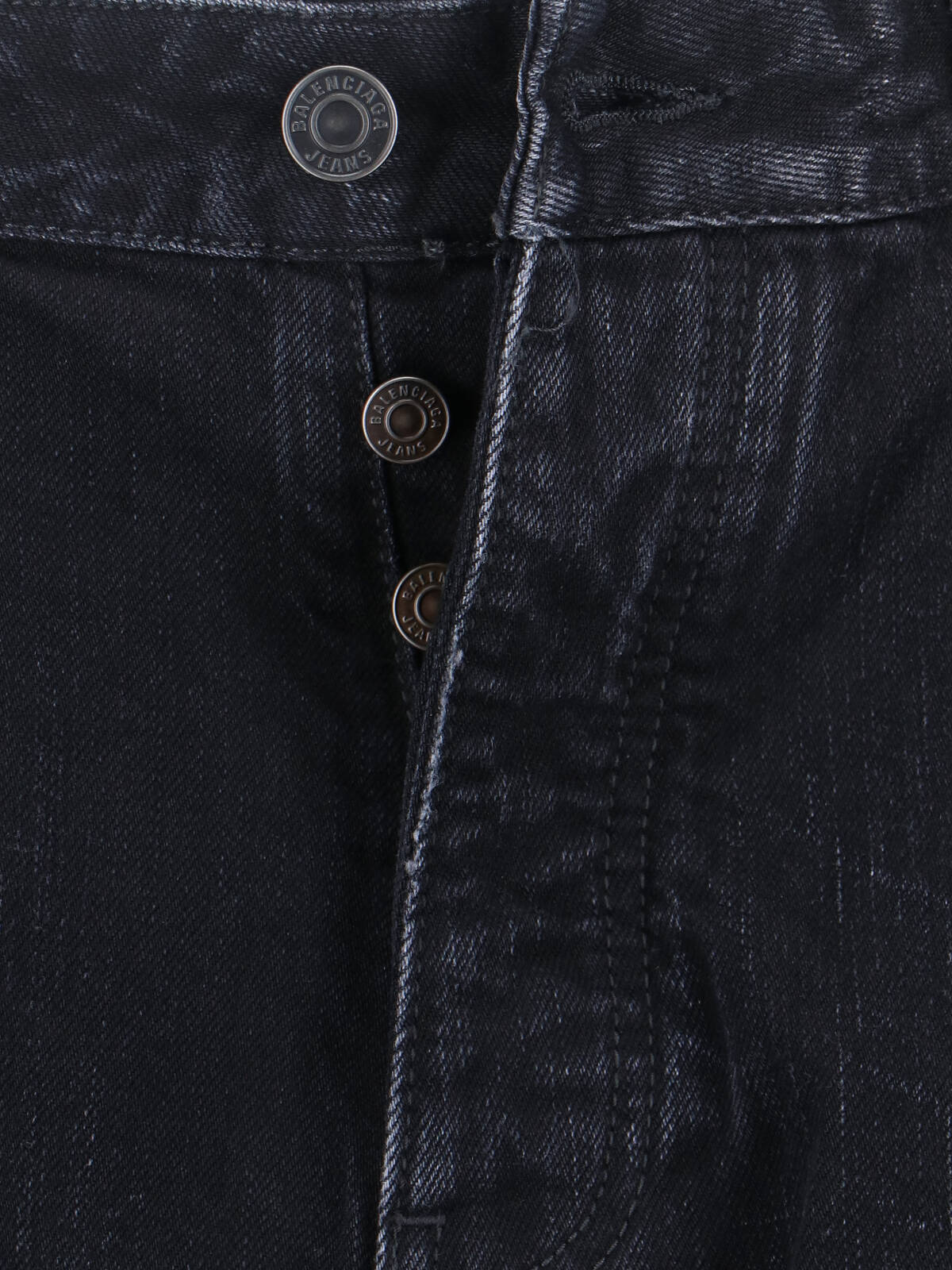 Balenciaga Men Distressed Jeans In Black