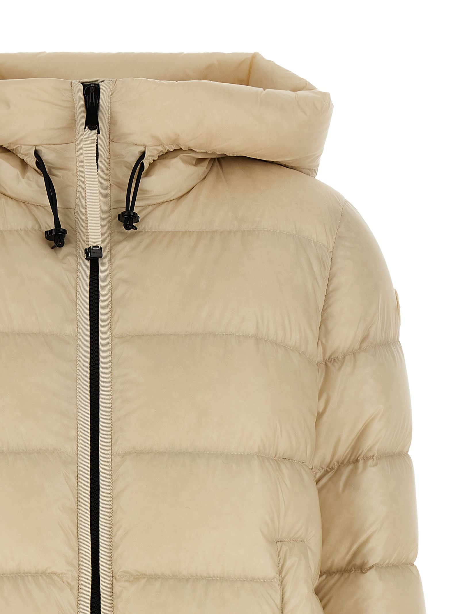 Moncler Suyenne Ivory Polyamide Coat In Multi
