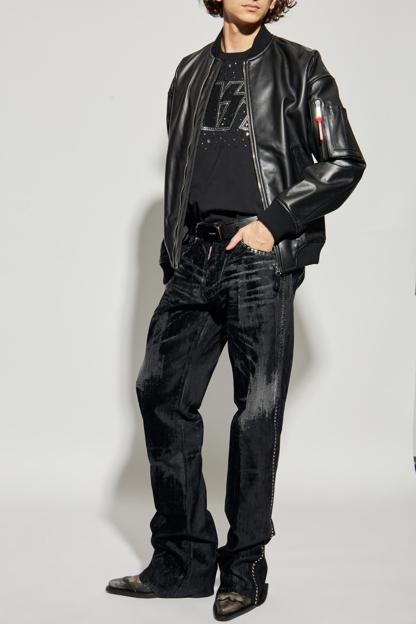 Dsquared2 Graphic Print Sleeveless Crew Neck T-shirt In Black