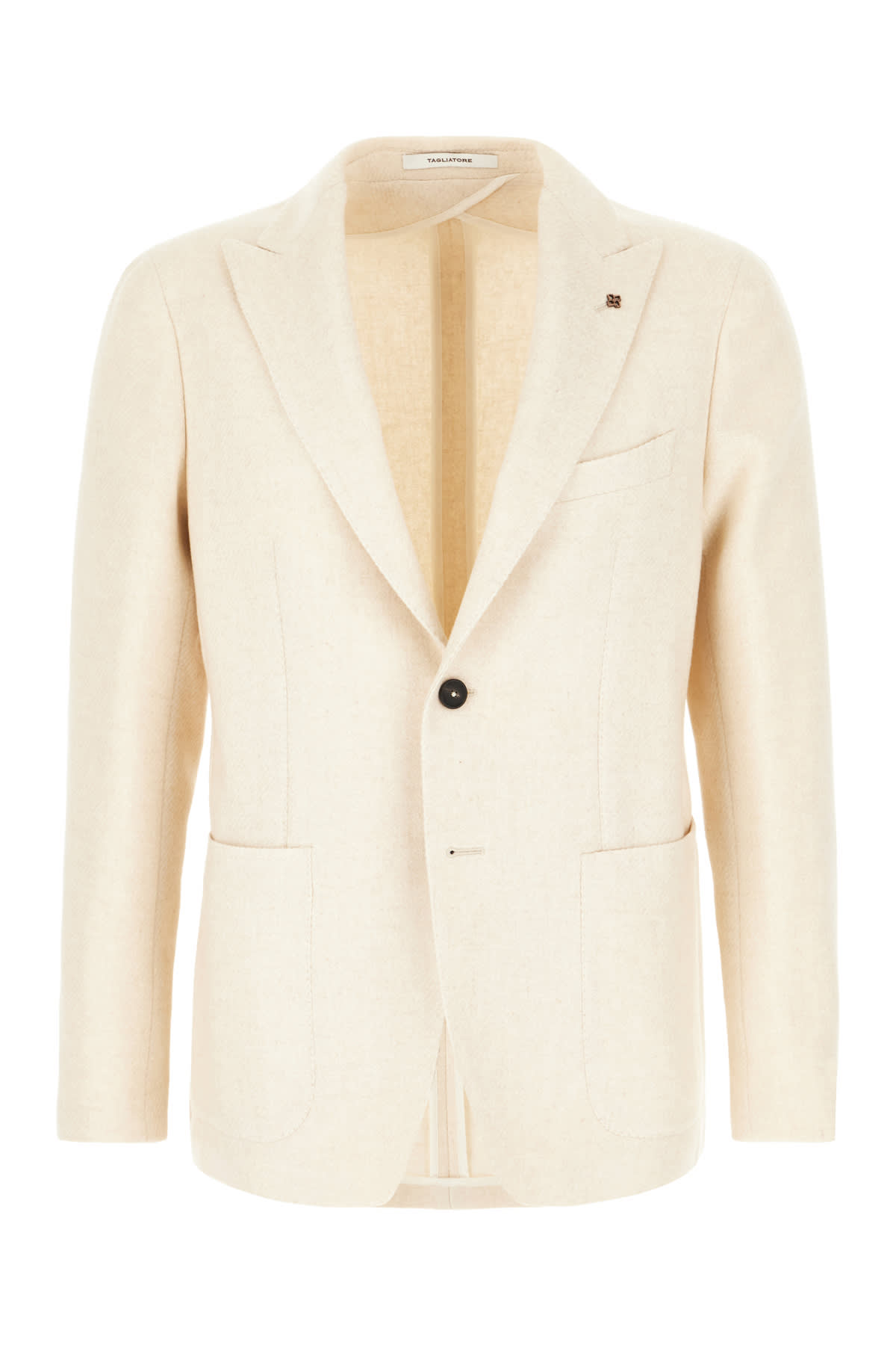 Shop Tagliatore Ivory Wool Blend Blazer In A3220