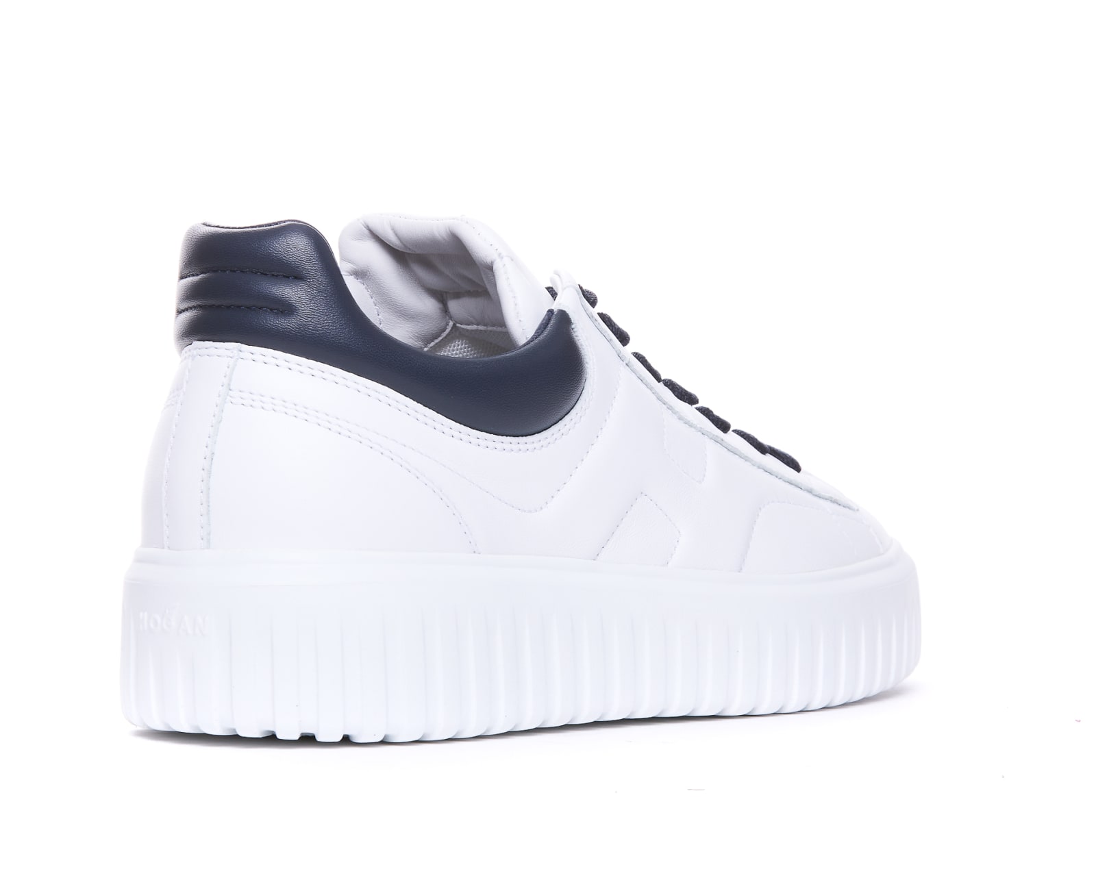 Shop Hogan H-stripes Sneakers In Bianco Notte