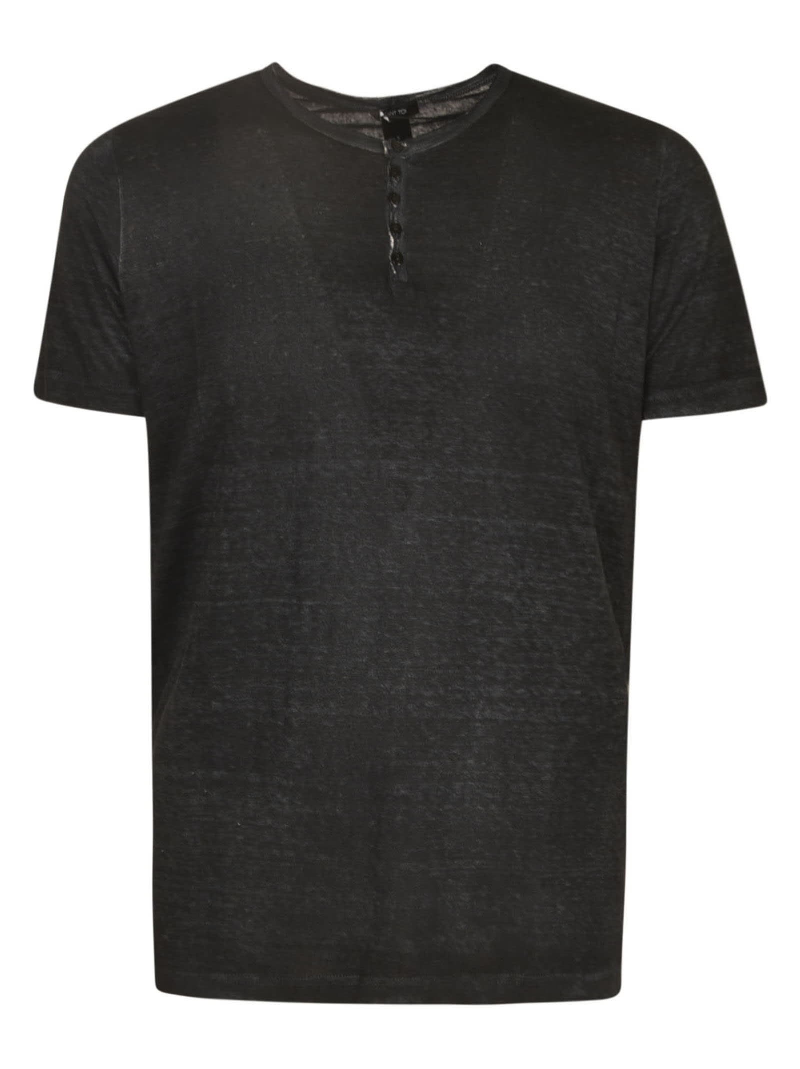 Round Neck Buttoned T-shirt