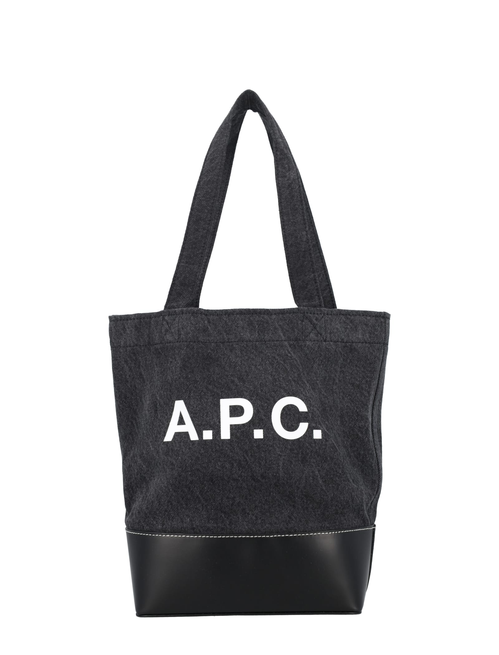 Apc Axel Small Tote Bag In Black Blue