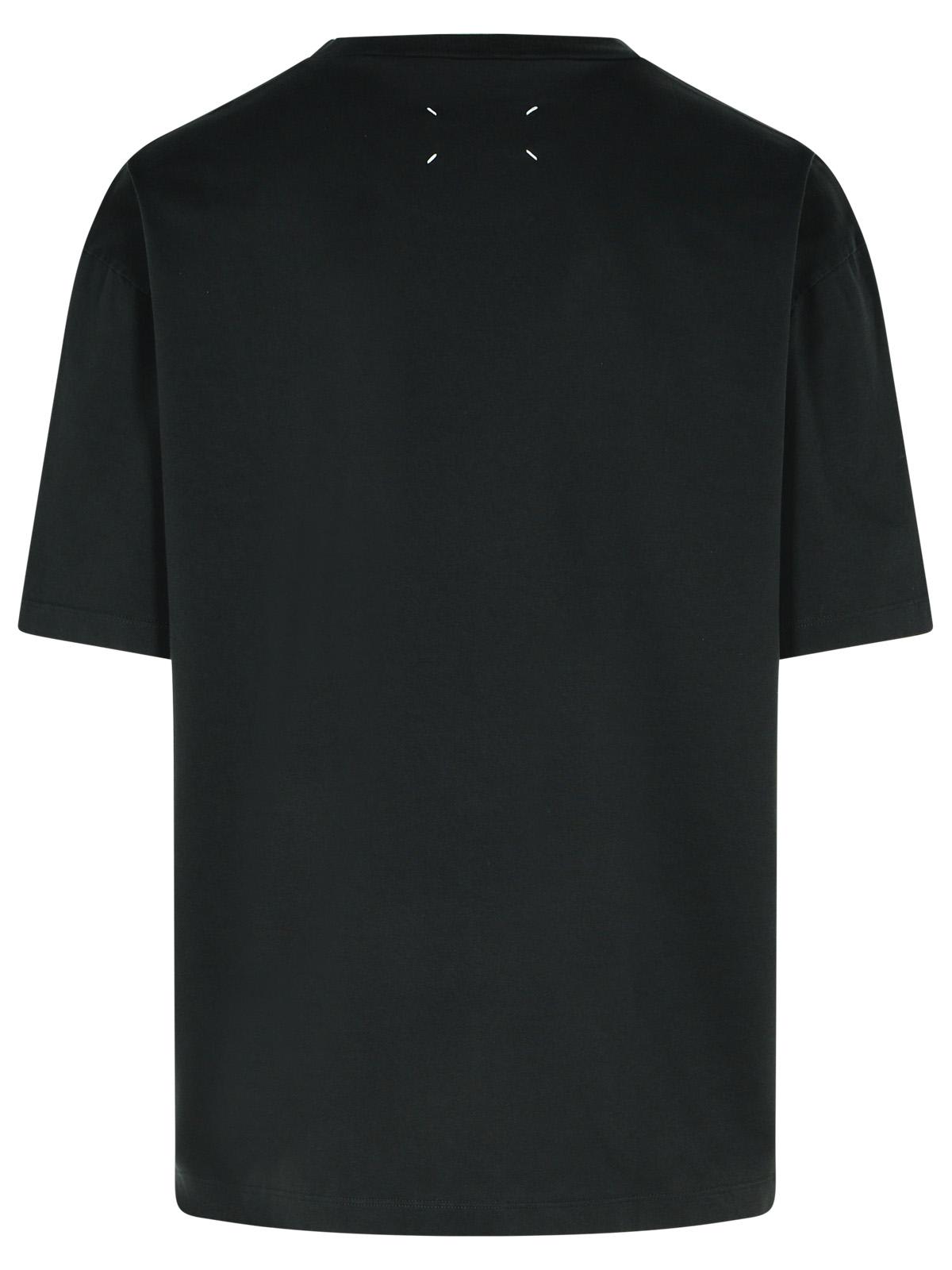 Shop Maison Margiela Black Cotton T-shirt