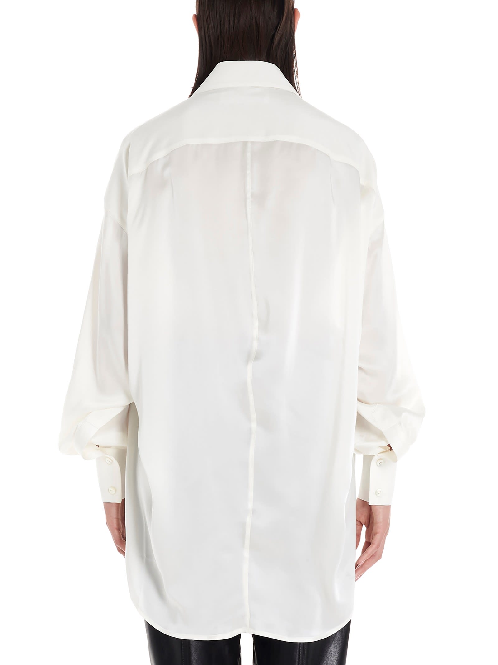 Di.la3 Pari' Oversize Shirt Shirt, Blouse White In White