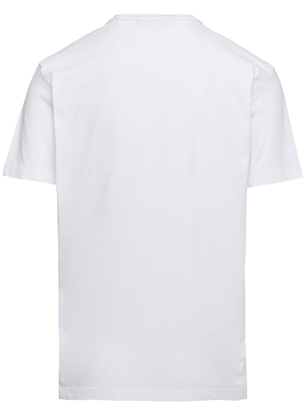 Shop Dsquared2 White Icon Logo T-shirt In Cotton Man