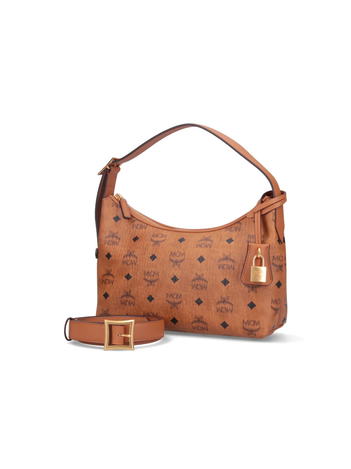 Shop Mcm Arena Hobo Handbag In Brown