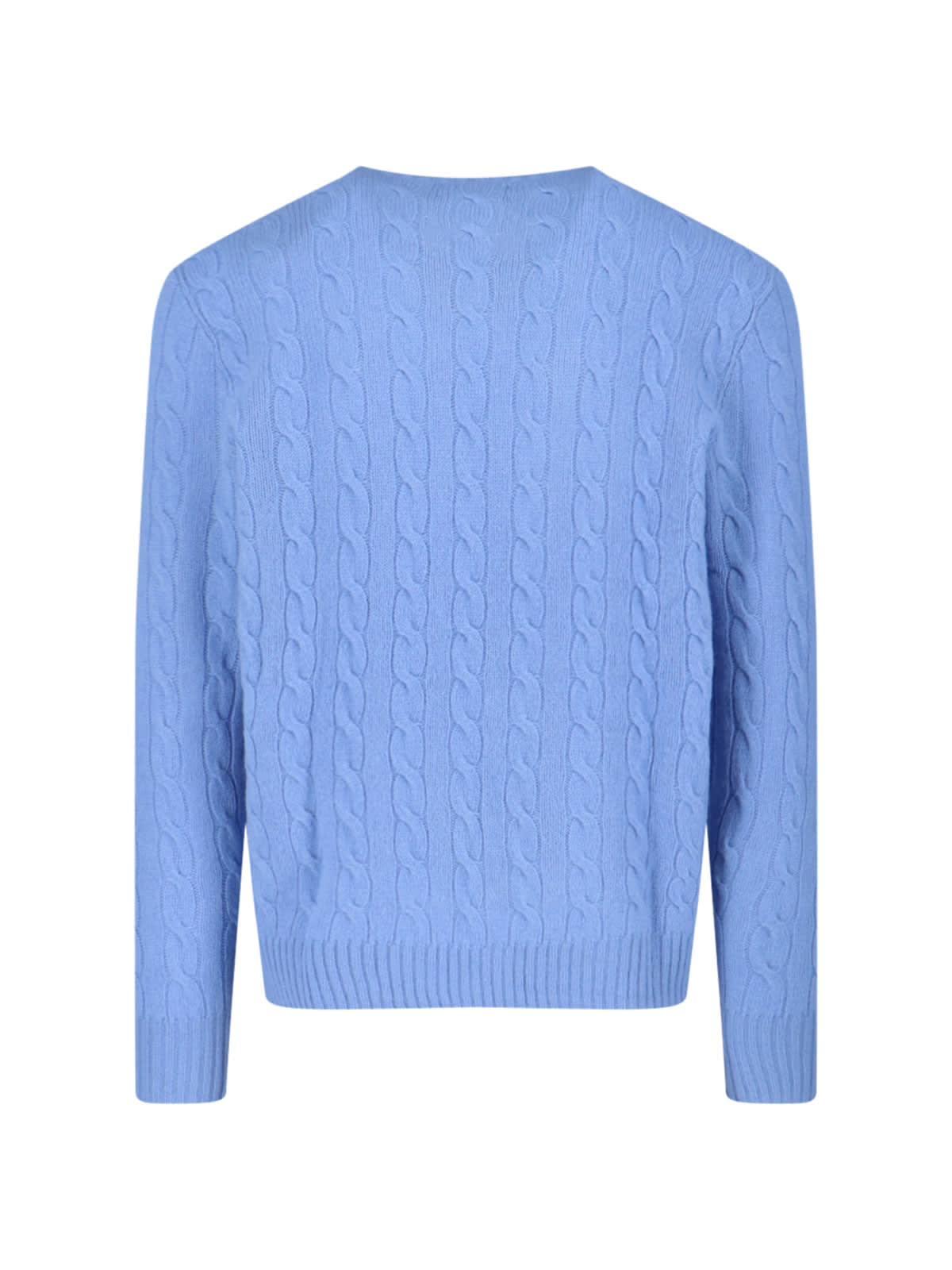 Polo Ralph Lauren Cable-knit Wool-cashmere Jumper Clothing In Blue