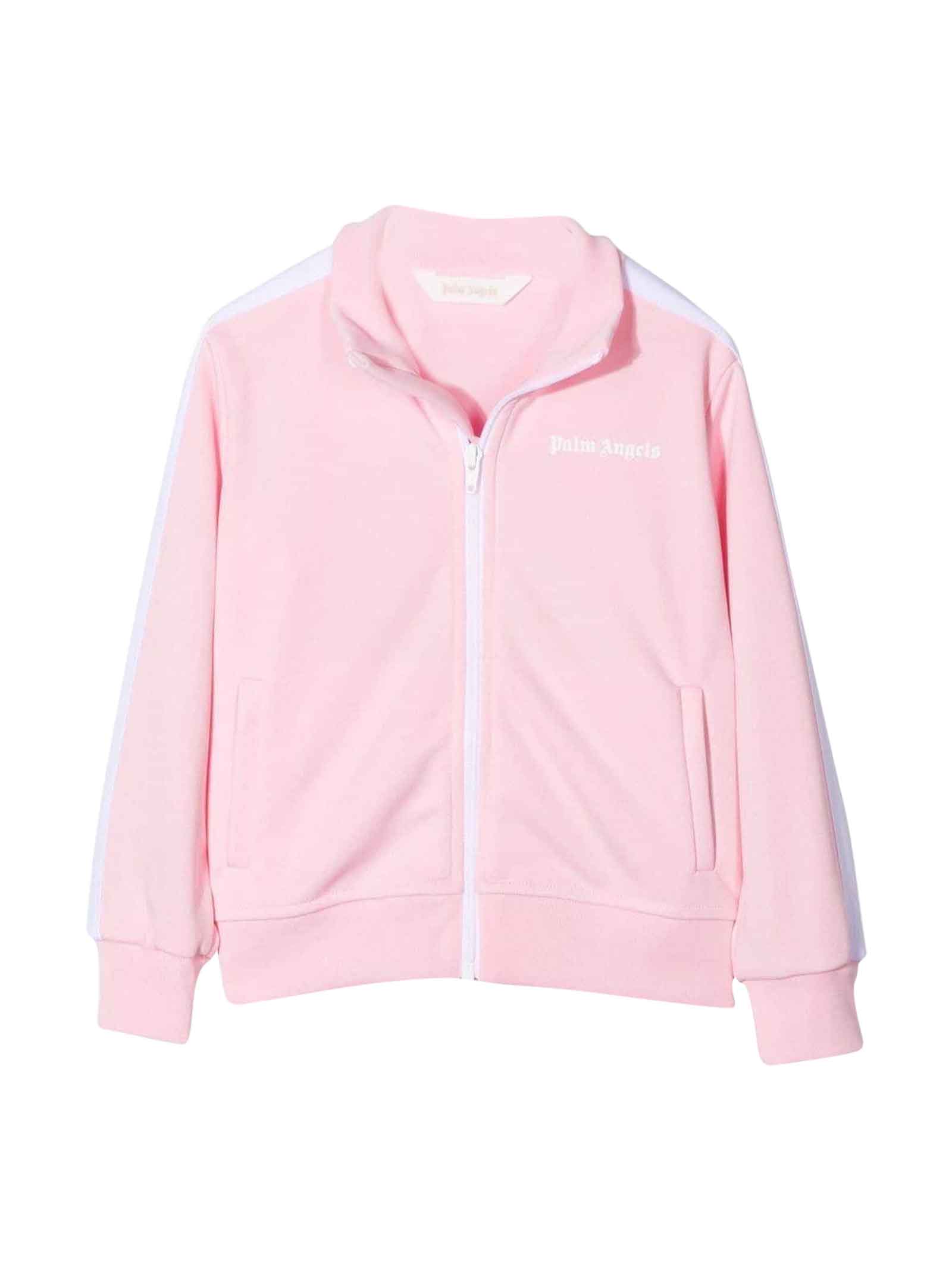 Palm Angels Pink Sweatshirt With Hood
