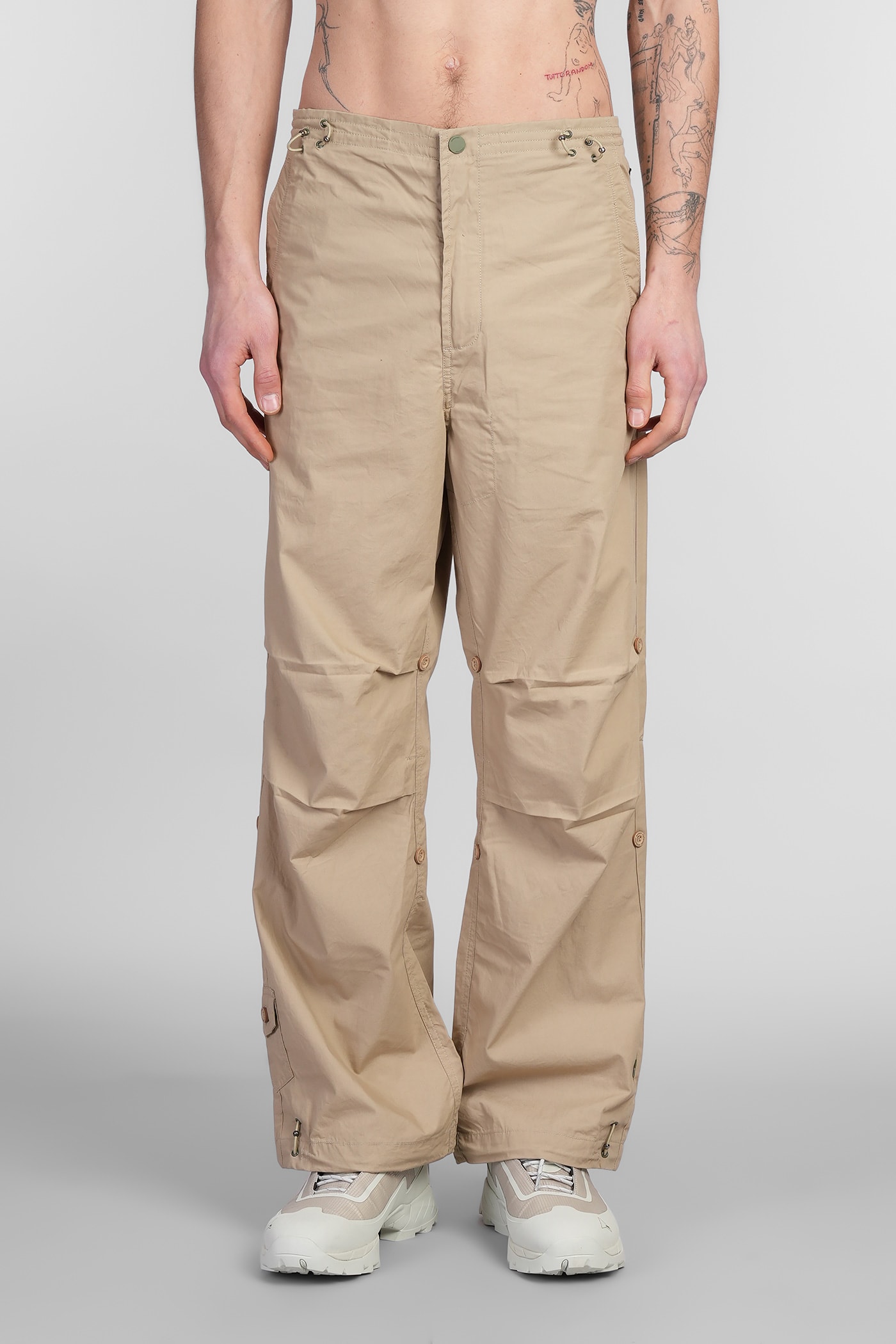 Pants In Beige Cotton
