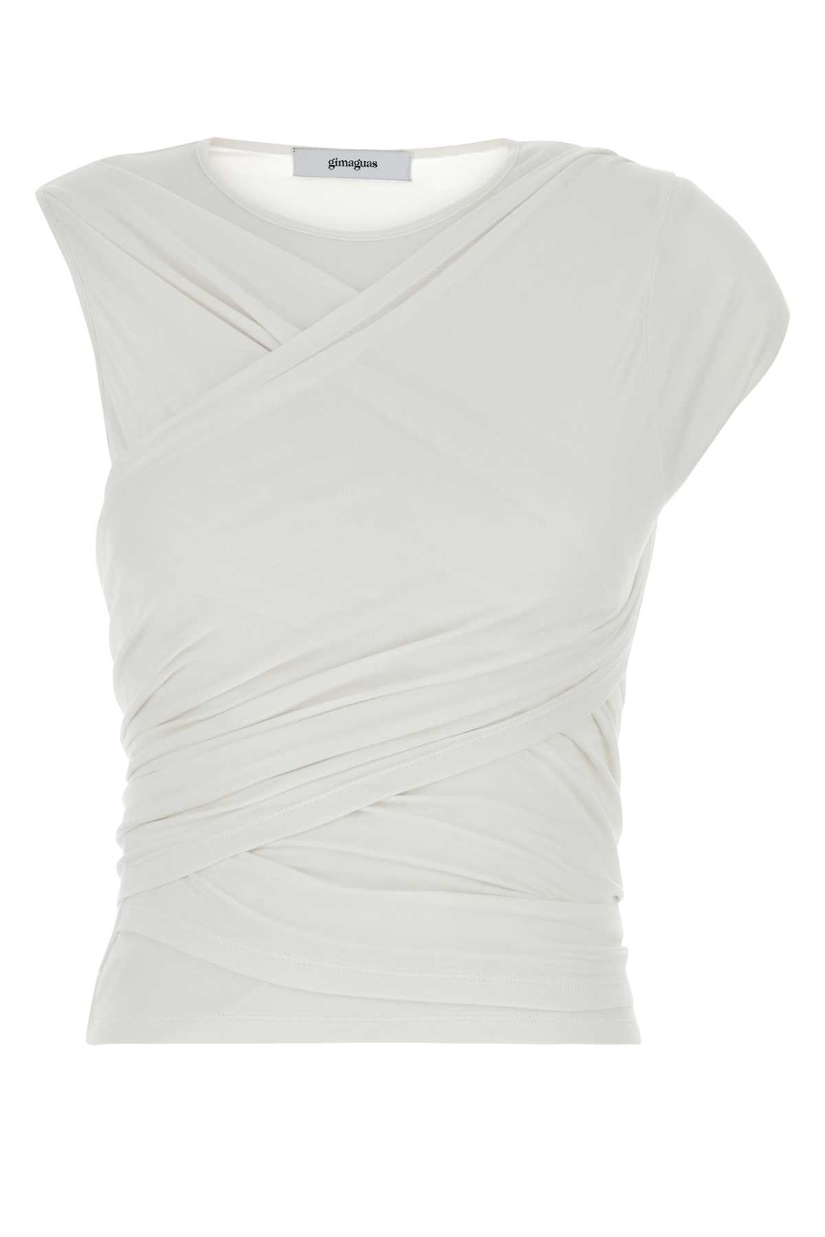 White Stretch Viscose Zoe Top