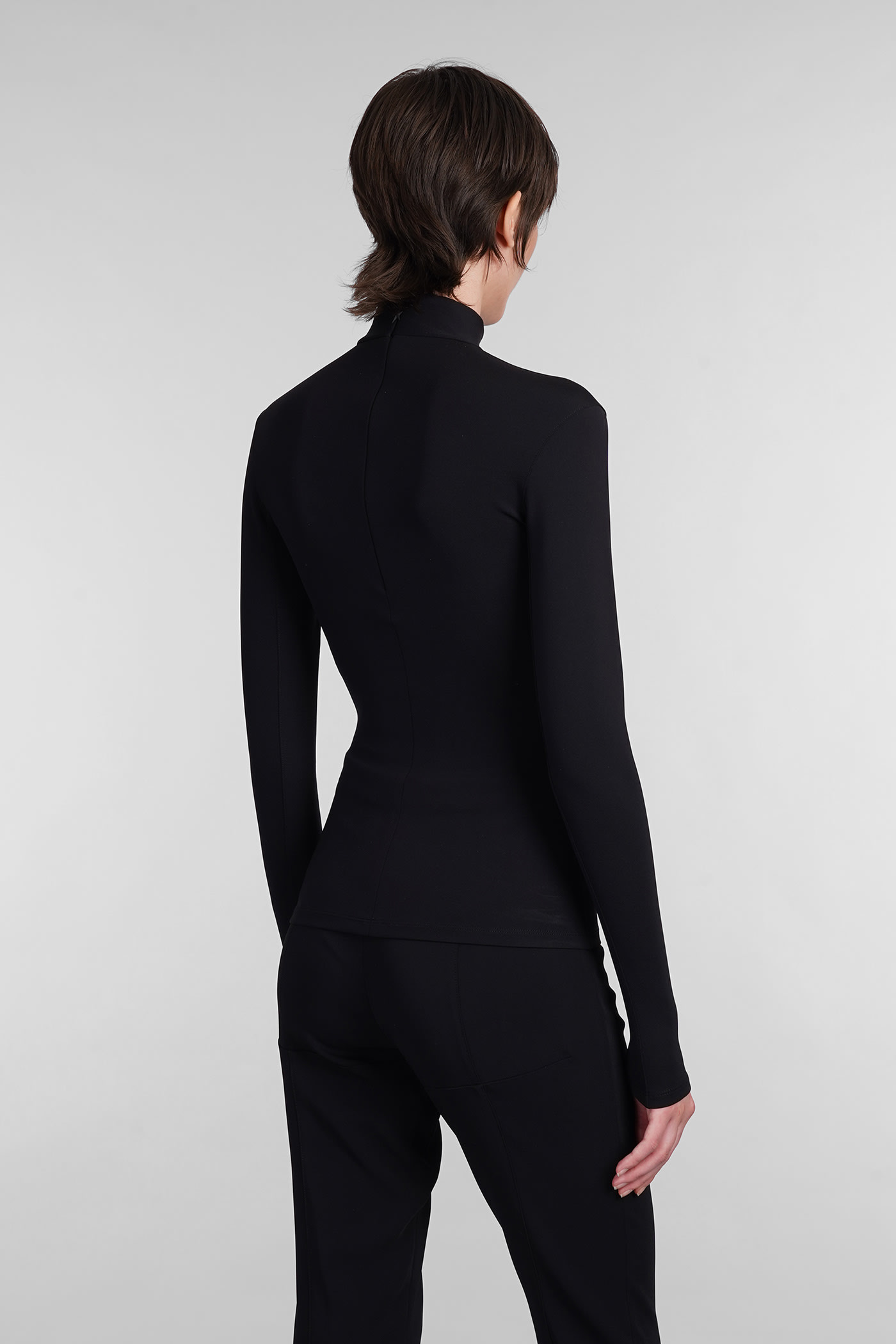 Shop Mugler Topwear In Black Polyamide