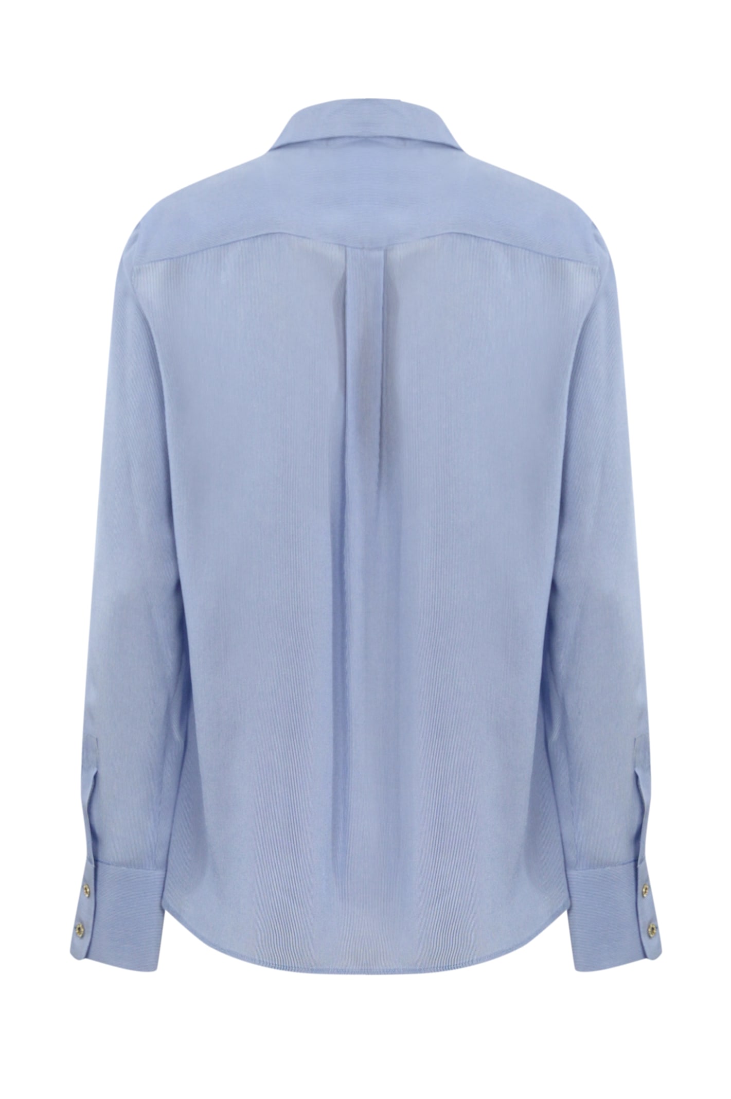 Shop Max Mara Pagine Shirt In Crepe De Chine In Bluette