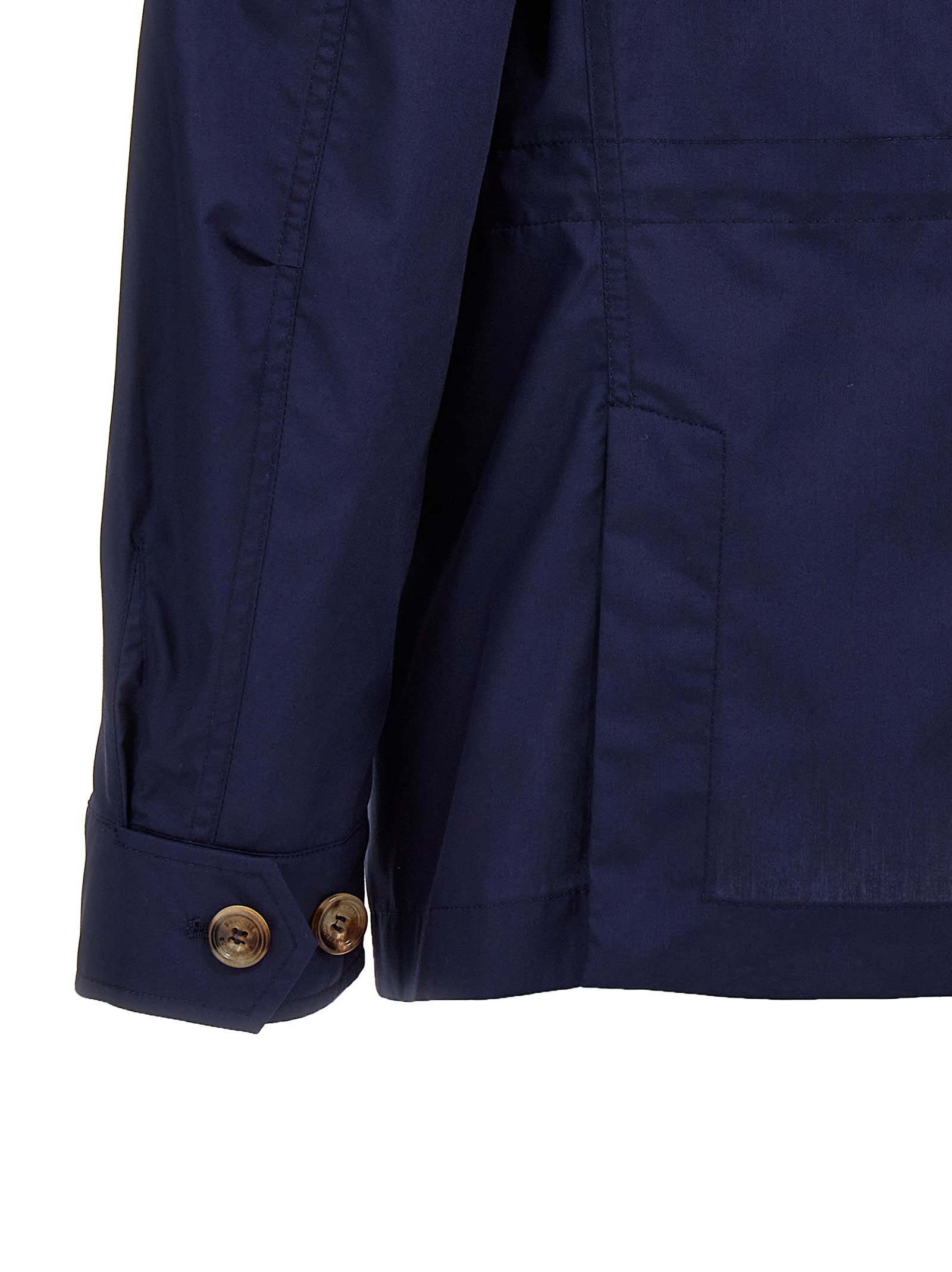 Shop Brunello Cucinelli Waterproof Jacket In Blue