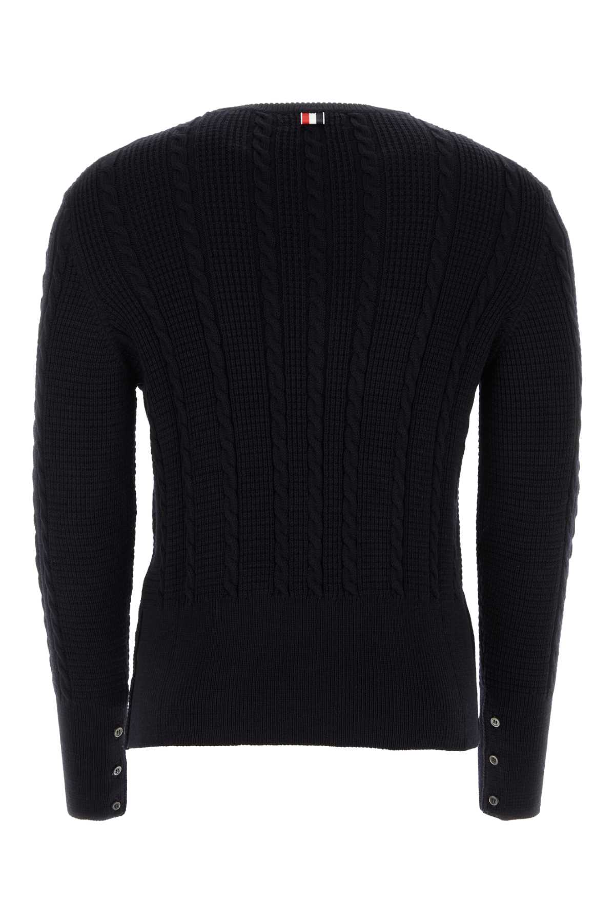 Thom Browne Midnight Wool Sweater In Navy