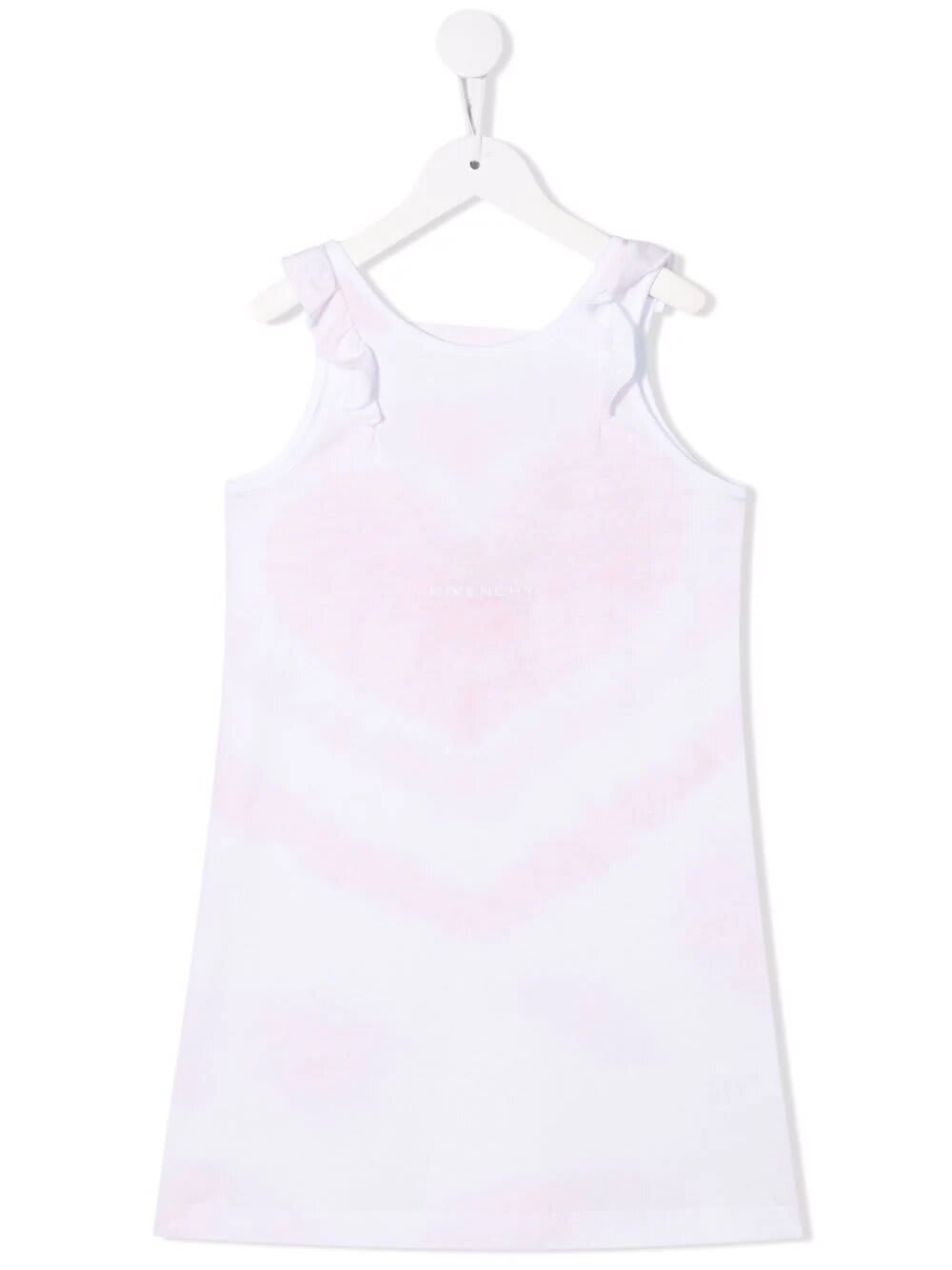 Kids Jersey Dress With Givenchy Tie-dye Heart Print