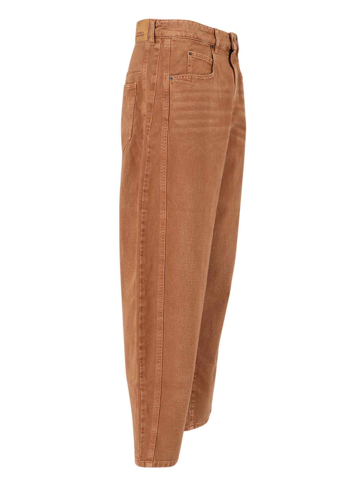 Isabel Marant Straight Trousers Featuring Pockets In Brown