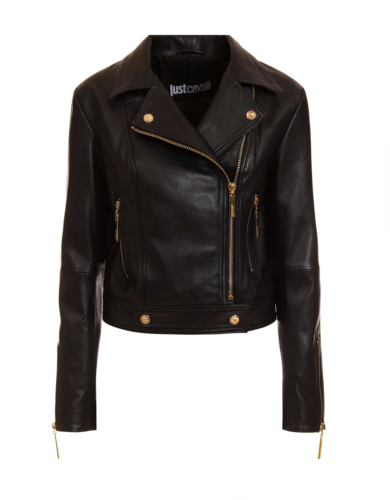 JUST CAVALLI JUST CAVALLI BLACK LEATHER JACKET 