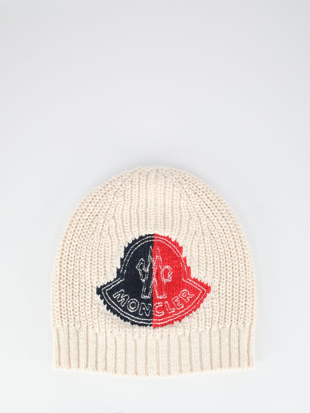 Moncler White Hat With Logo