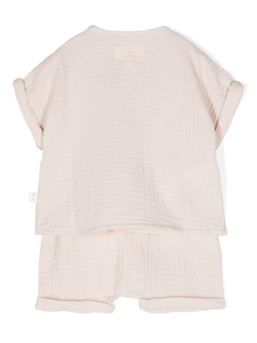 Shop Teddy &amp; Minou Completo Con T- Shirt E Shorts In Beige