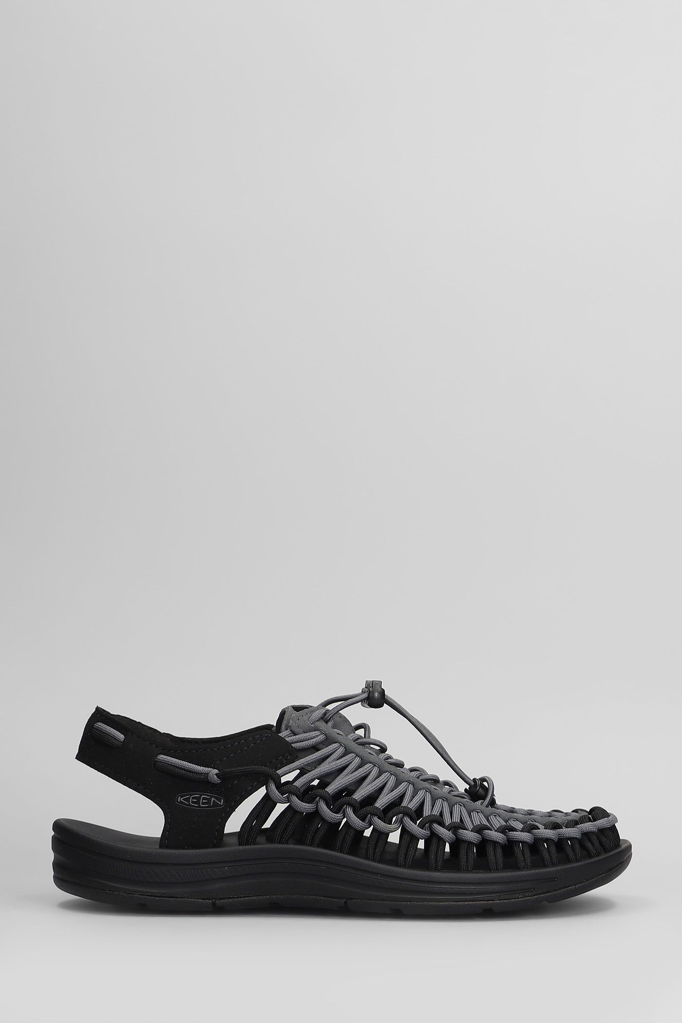 Uneek M Sandals In Black Suede And Fabric