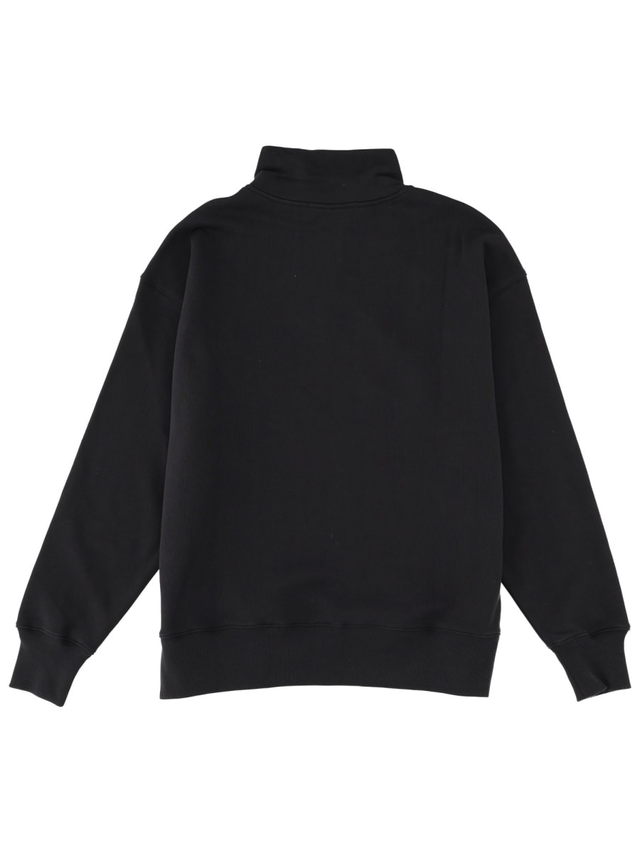 Msgm Ribbed Cuff Knit Sweater With Hem Detail In Black