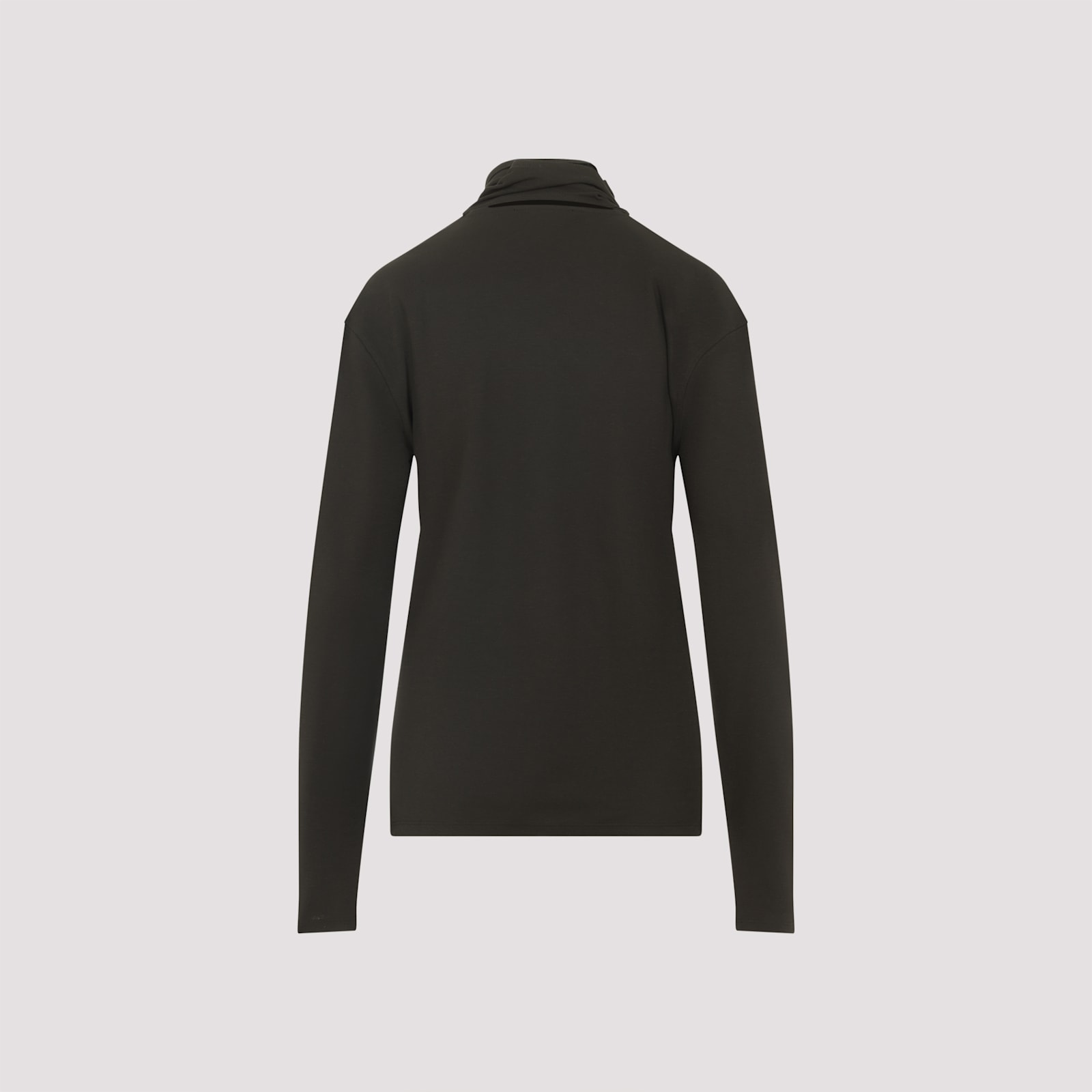 Lemaire Long Sleeved Top With Scarf Detail In Green