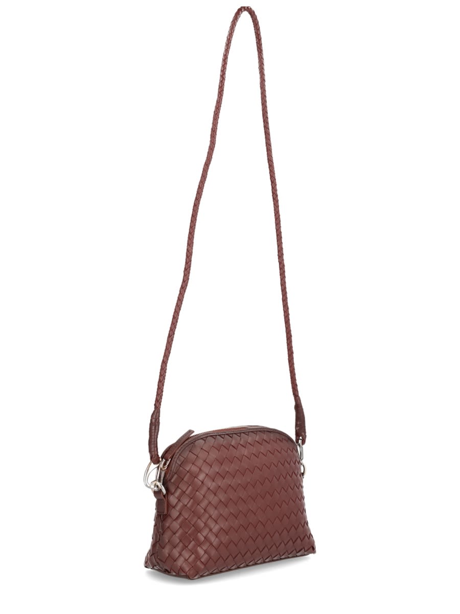 Dragon Diffusion Rectangular Woven Texture Shoulder Bag In Brown