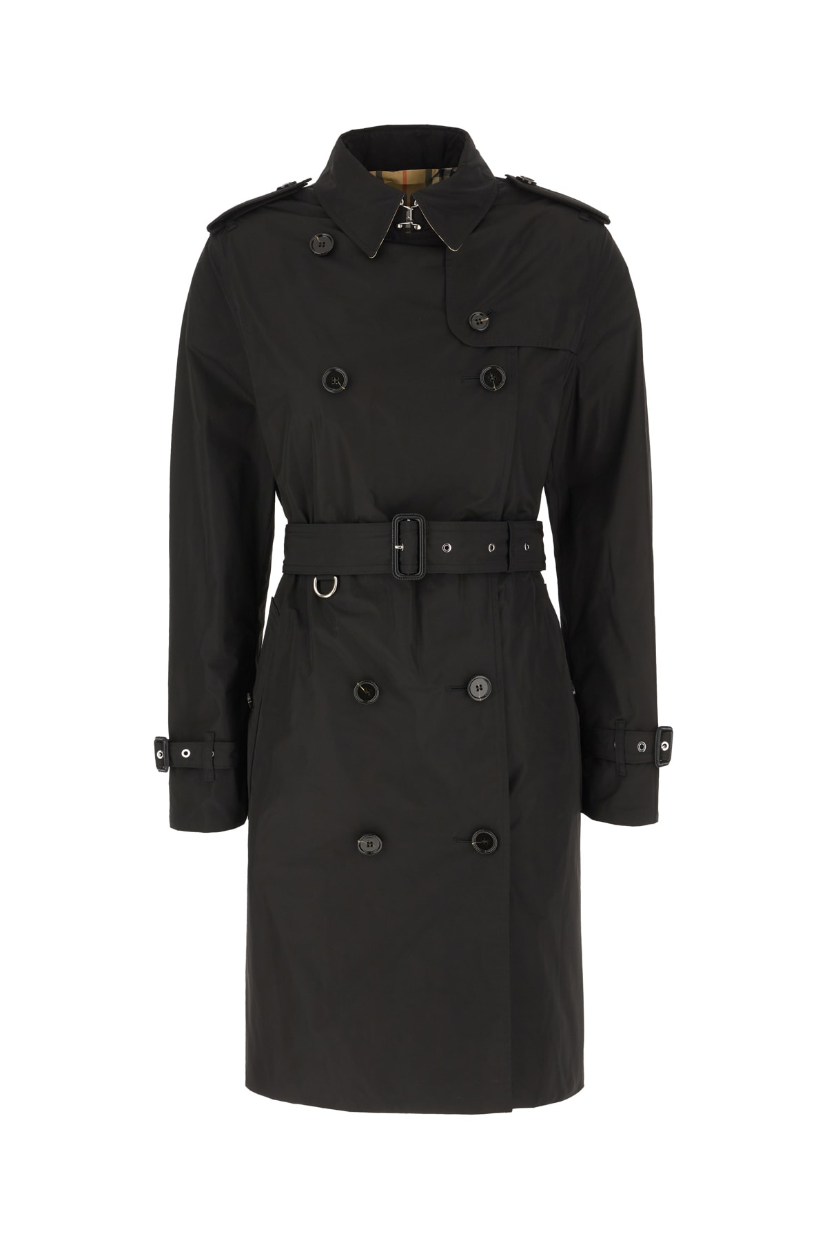 Burberry Black Polyester Trench