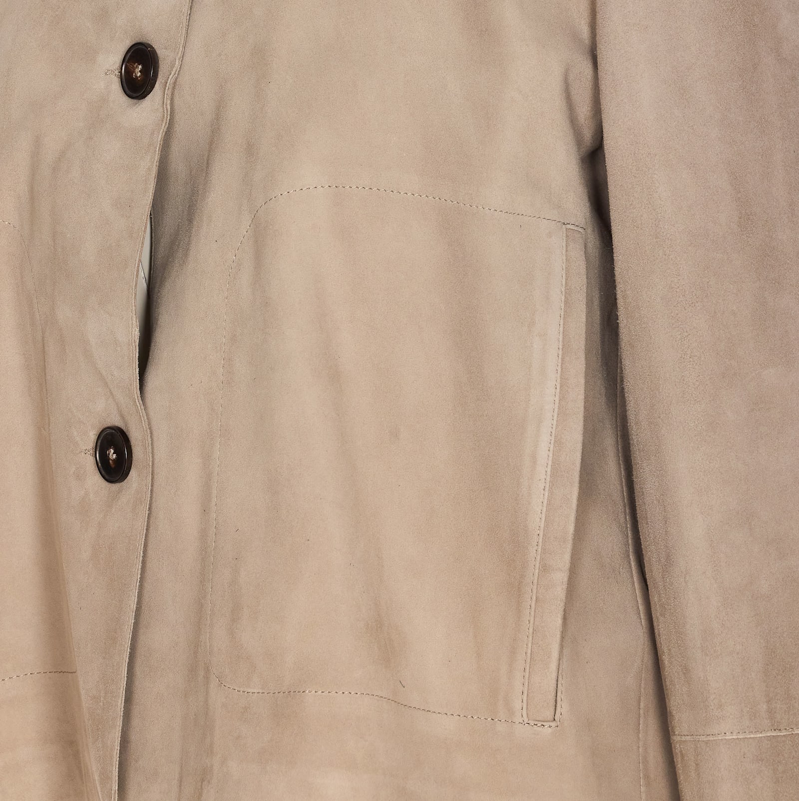 Shop Arma Emy Suede Jacket In Beige