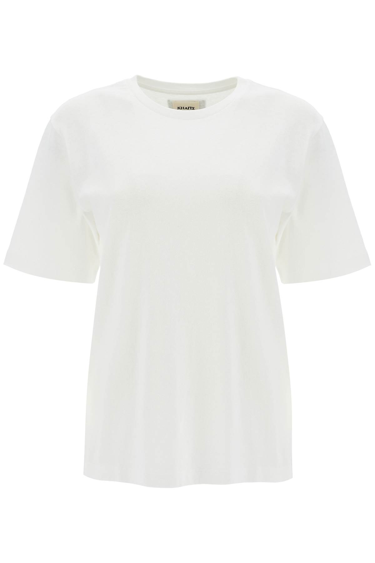 Khaite Mae T-shirt With Logo Patch In White