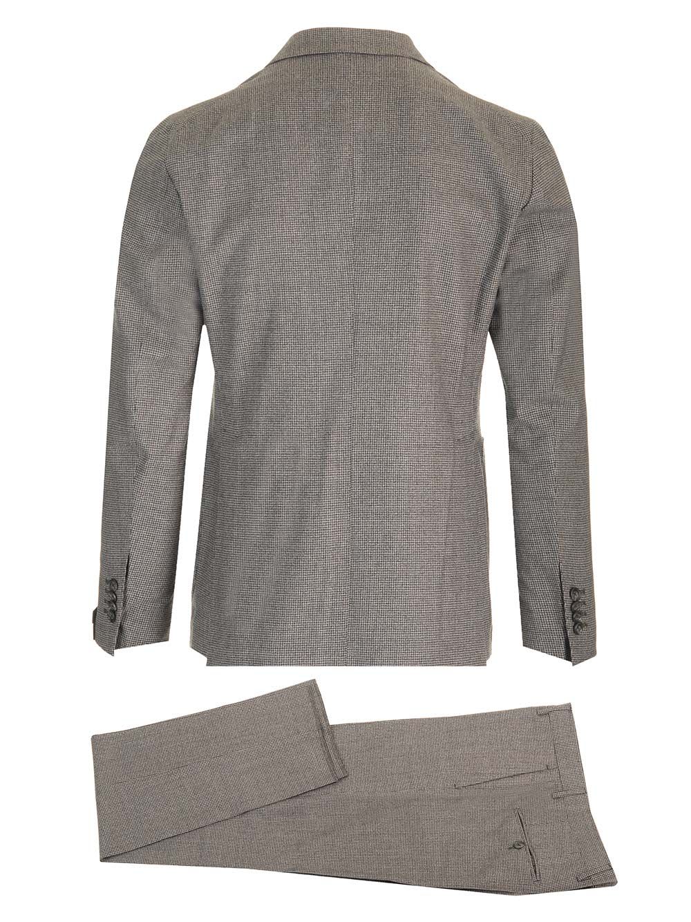 Shop Tagliatore Montecarlo Prince Of Wales Suit In Super 110s Wool In Grey