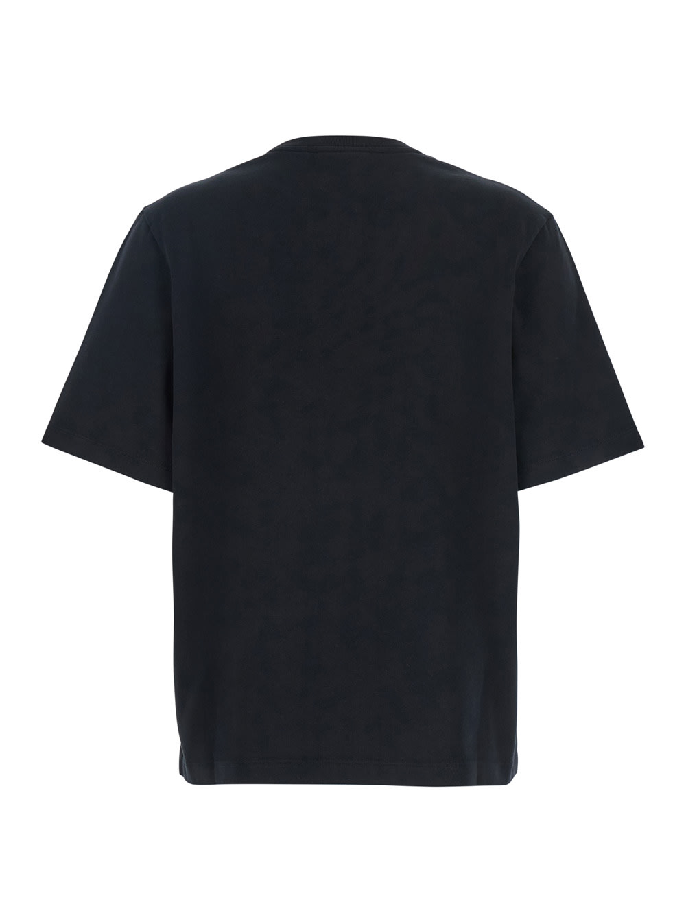 Maison Kitsuné Black T-shirt With Fox Head Patch In Cotton Woman In Black