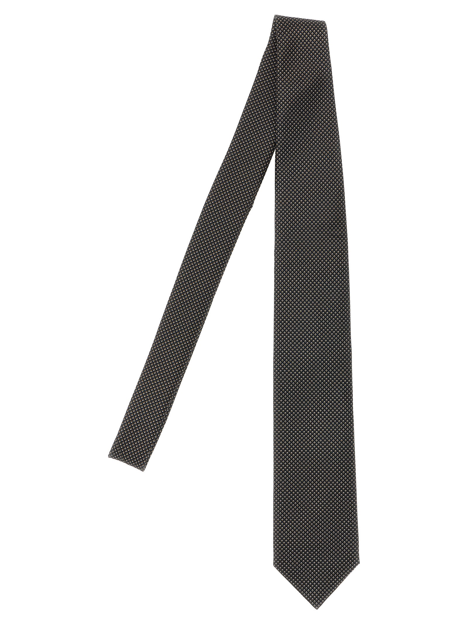 Brioni Jacquard Tie Ties And Papillon Black In Black