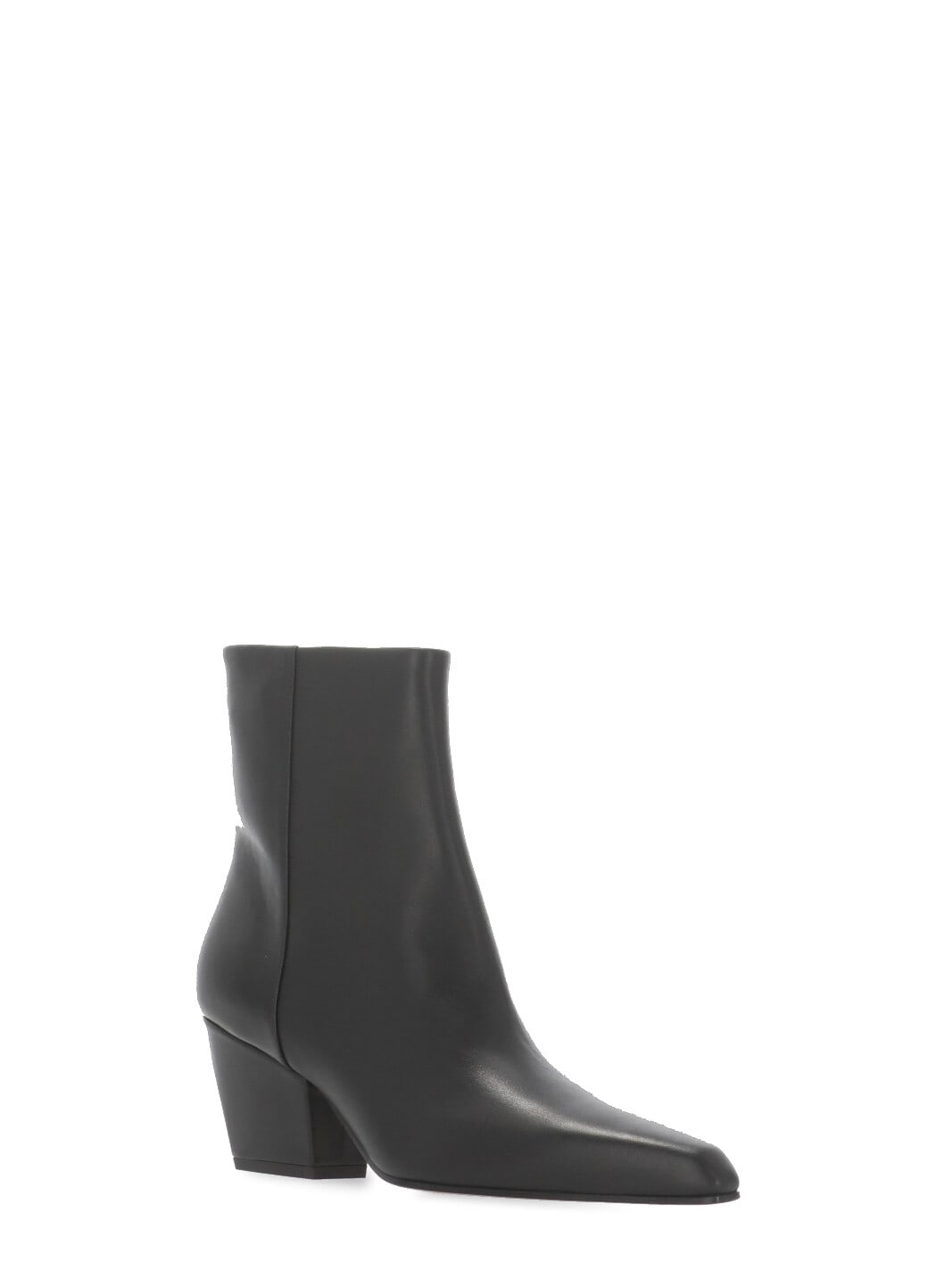 Paris Texas Block Heel Ankle Boots With Pointed Toe In Black