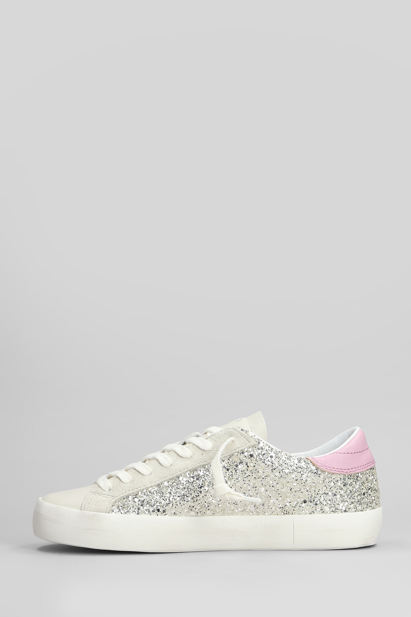 Shop Date Hill Low Sneakers In Platinum Glitter