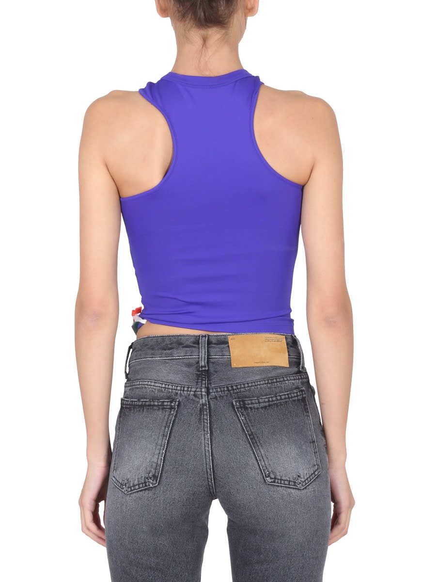 Shop Off-white Top With Embossed Logo In Purple