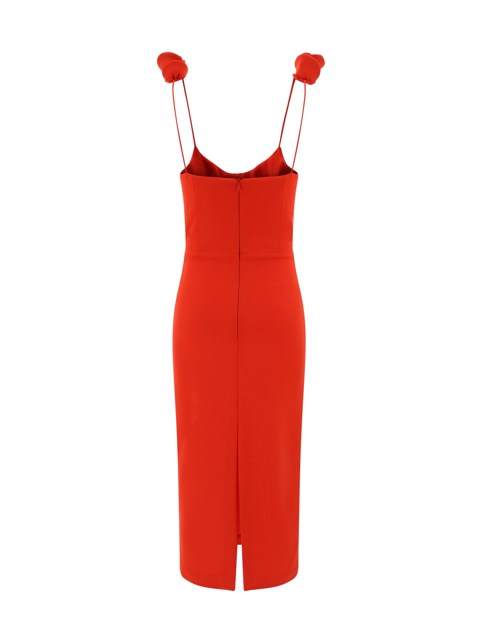 Shop Magda Butrym Midi Dress In Red