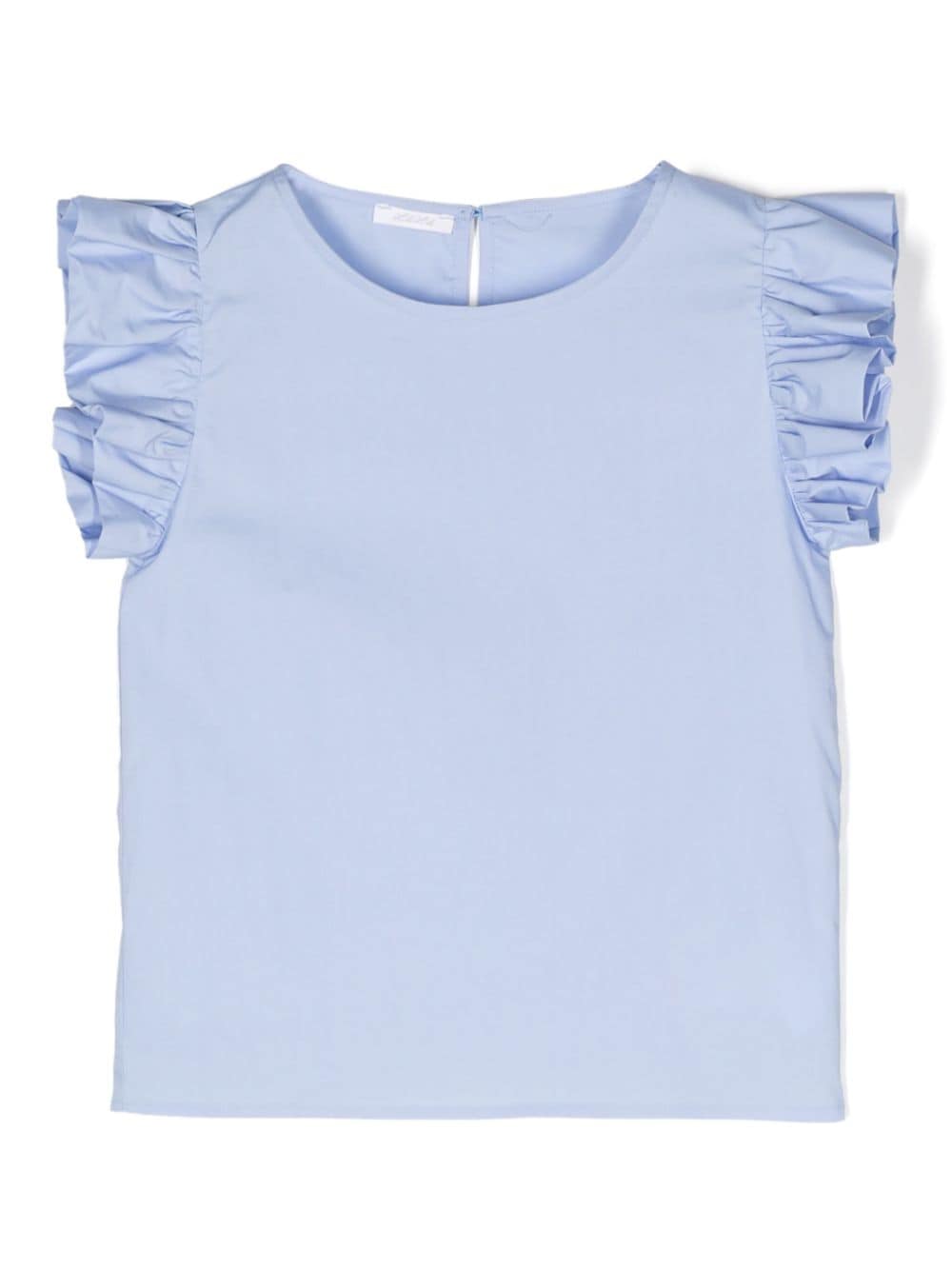 Miss Grant Kids' T-shirt Con Ruches In Light Blue