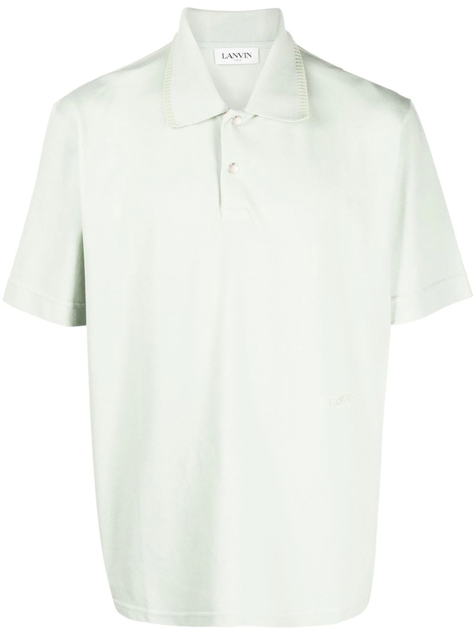 Lanvin Green Cotton Polo Shirt