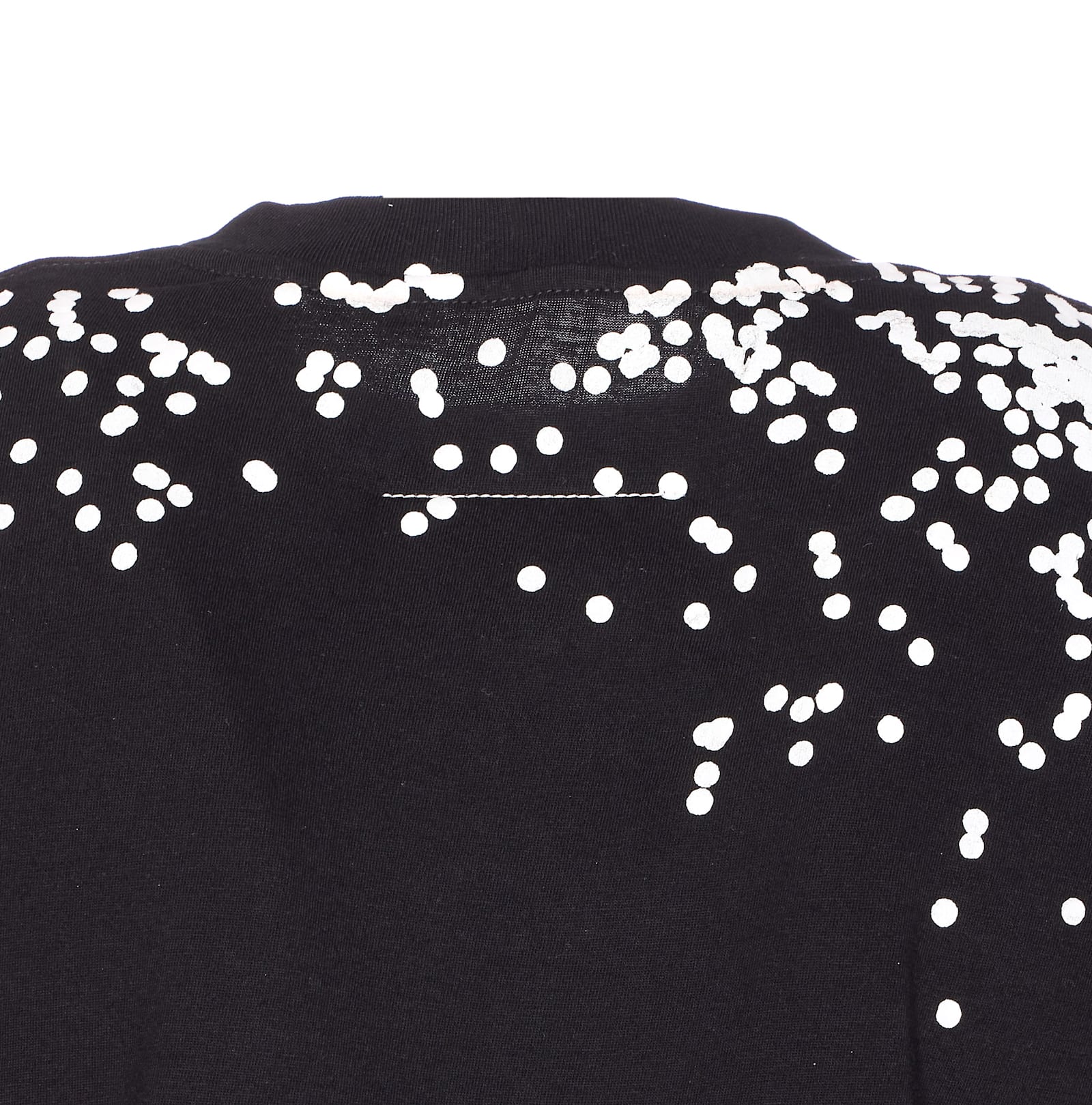 Mm6 Maison Margiela Graphic Print Crewneck Short Sleeve T-shirt In Black
