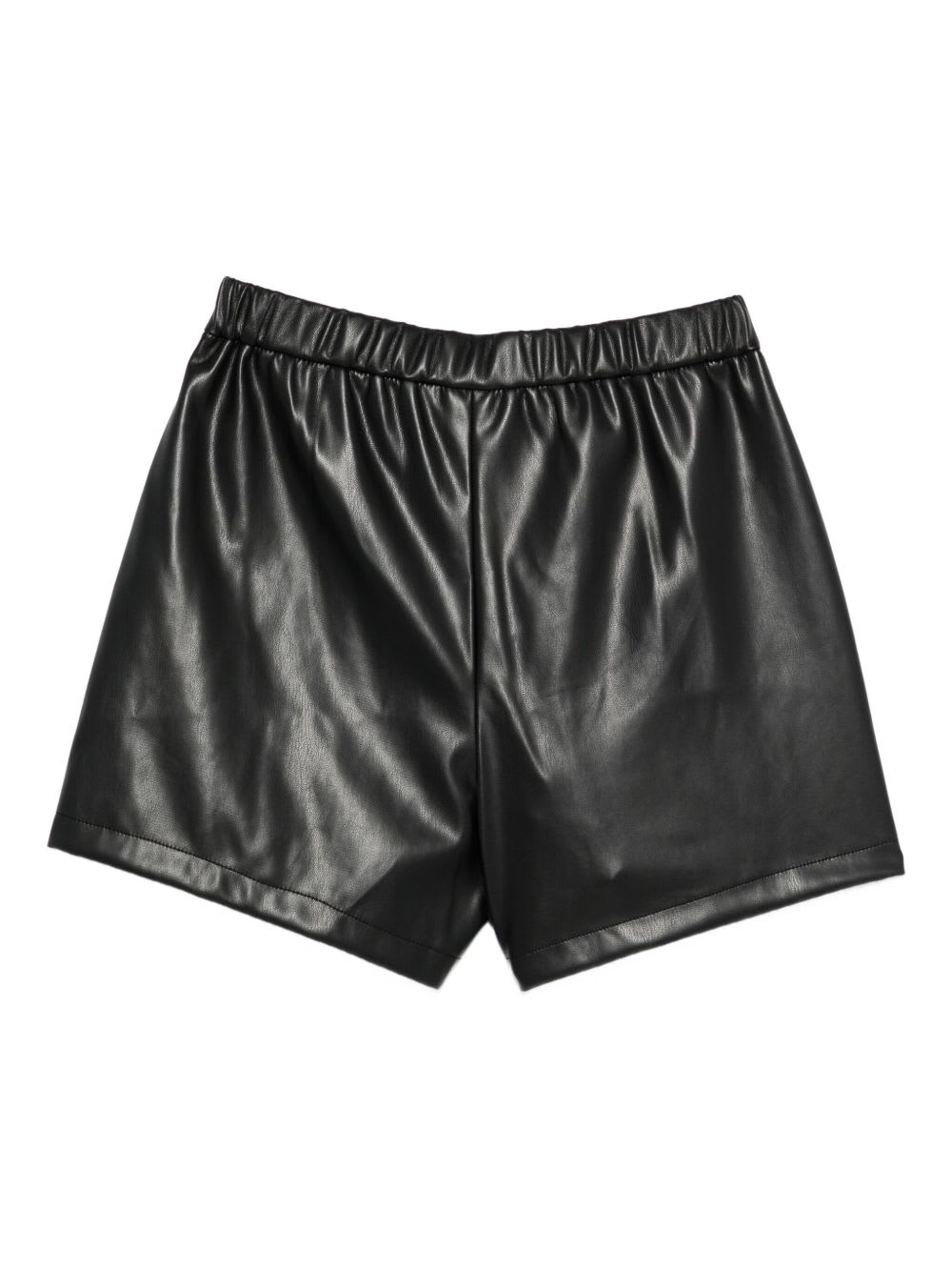 Twinset Kids Buttoned Elasticated Shorts In Black