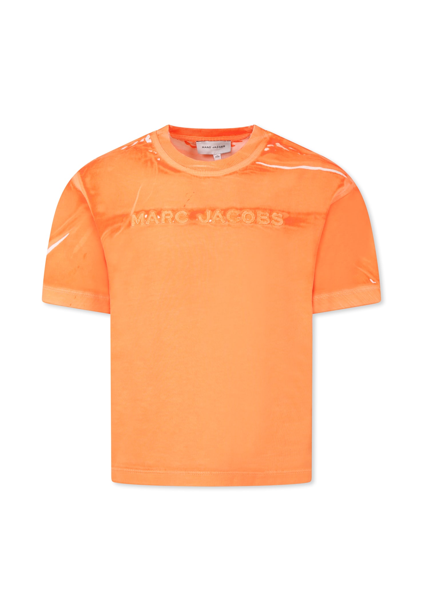 Marc Jacobs Orange T-shirt For Kids With Logo In Orange