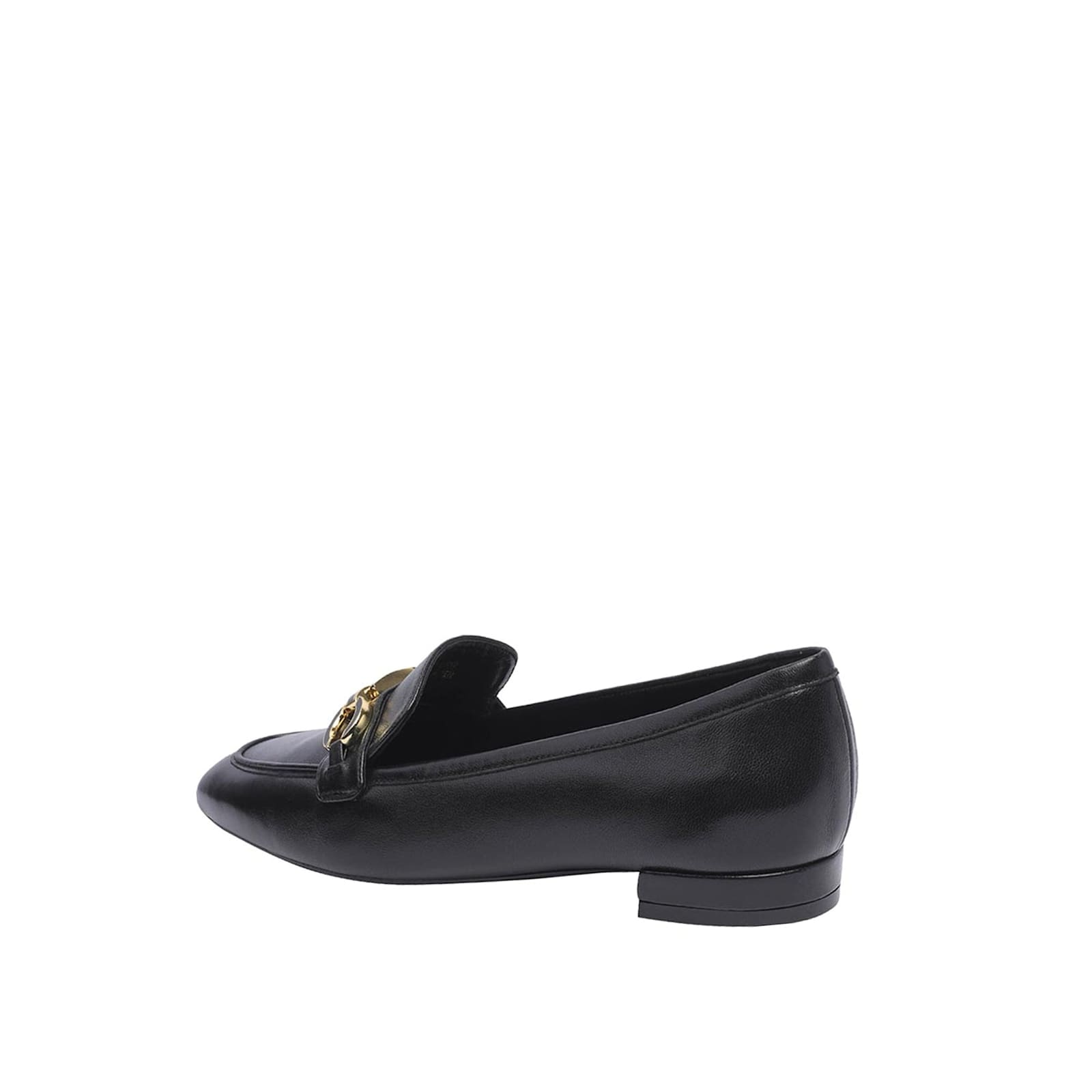 Stuart Weitzman Signature Square Leather Loafers In Black