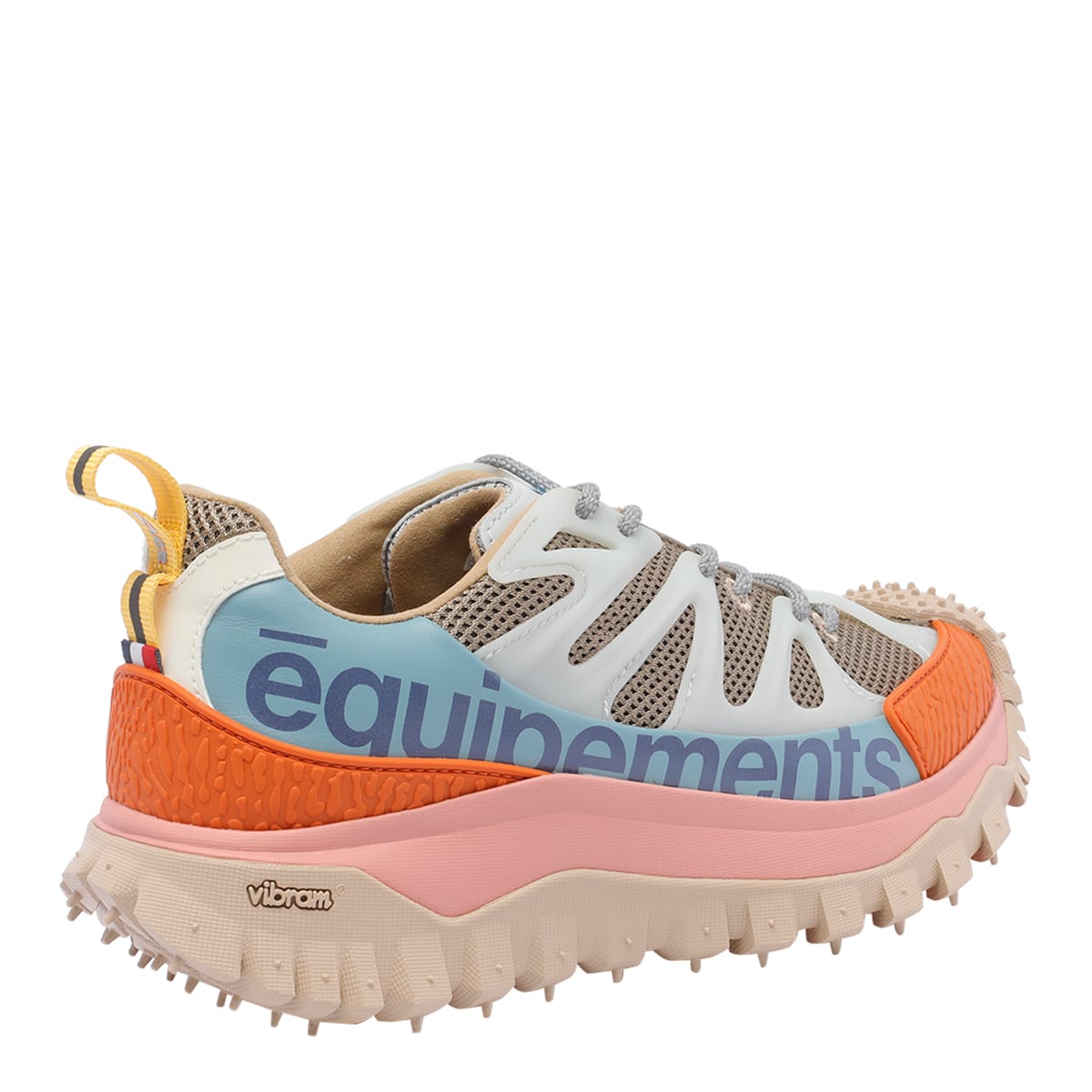 Moncler Chunky Sole Mesh Panels Pull Tab Sneakers In Multicolour