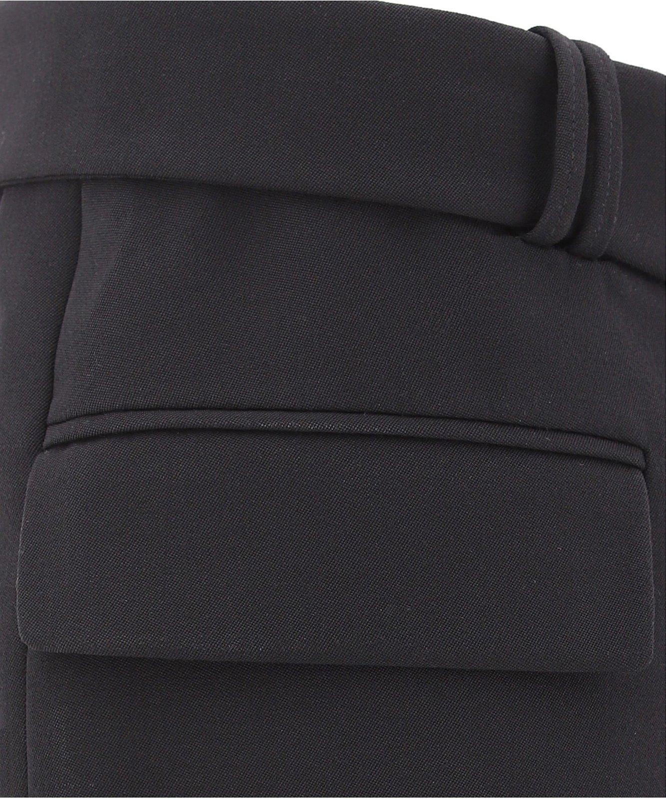 Shop Balmain B Buckle Belted Mini Skirt In Nero